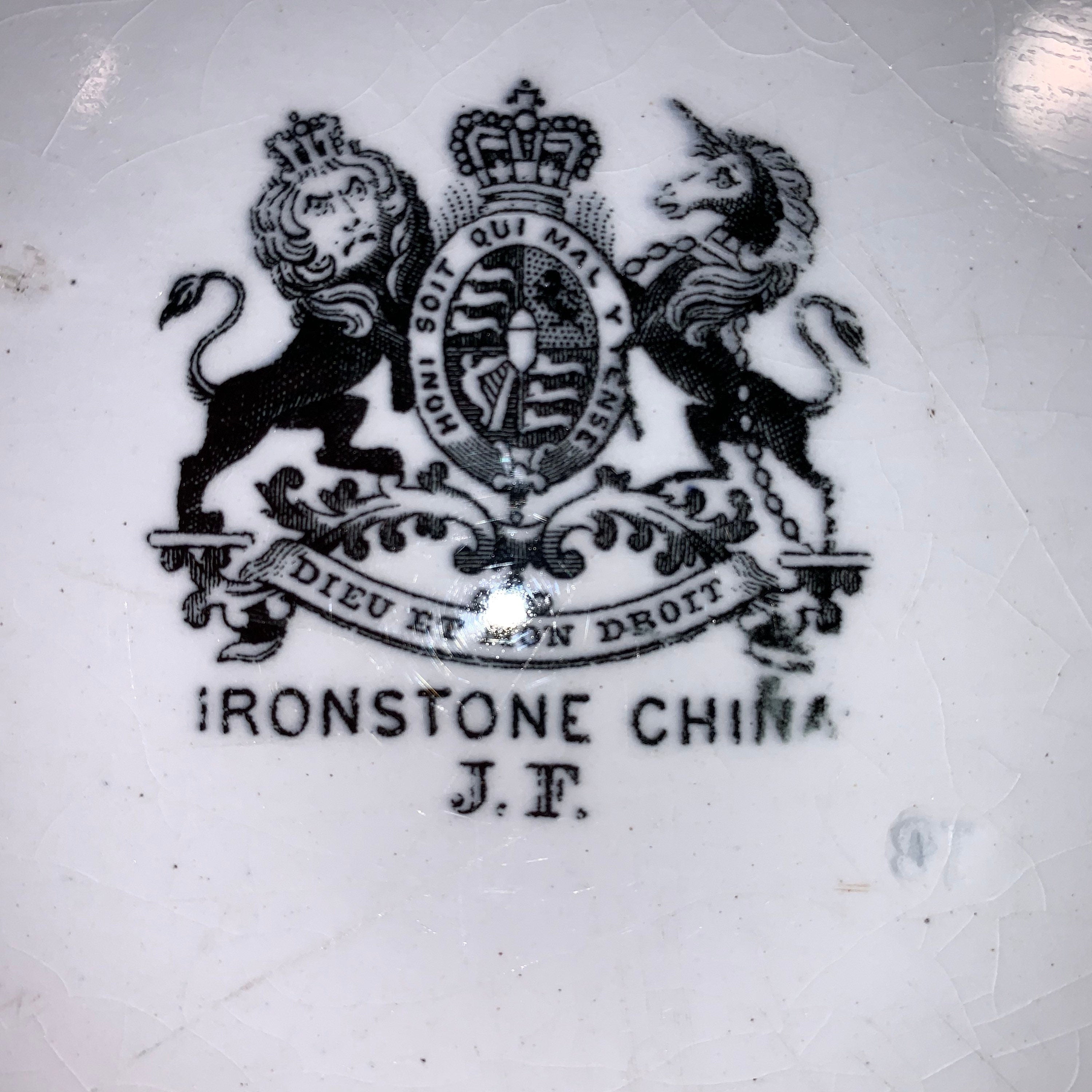 Antique circa 1850 Very Large Jacob Furnivals Platter