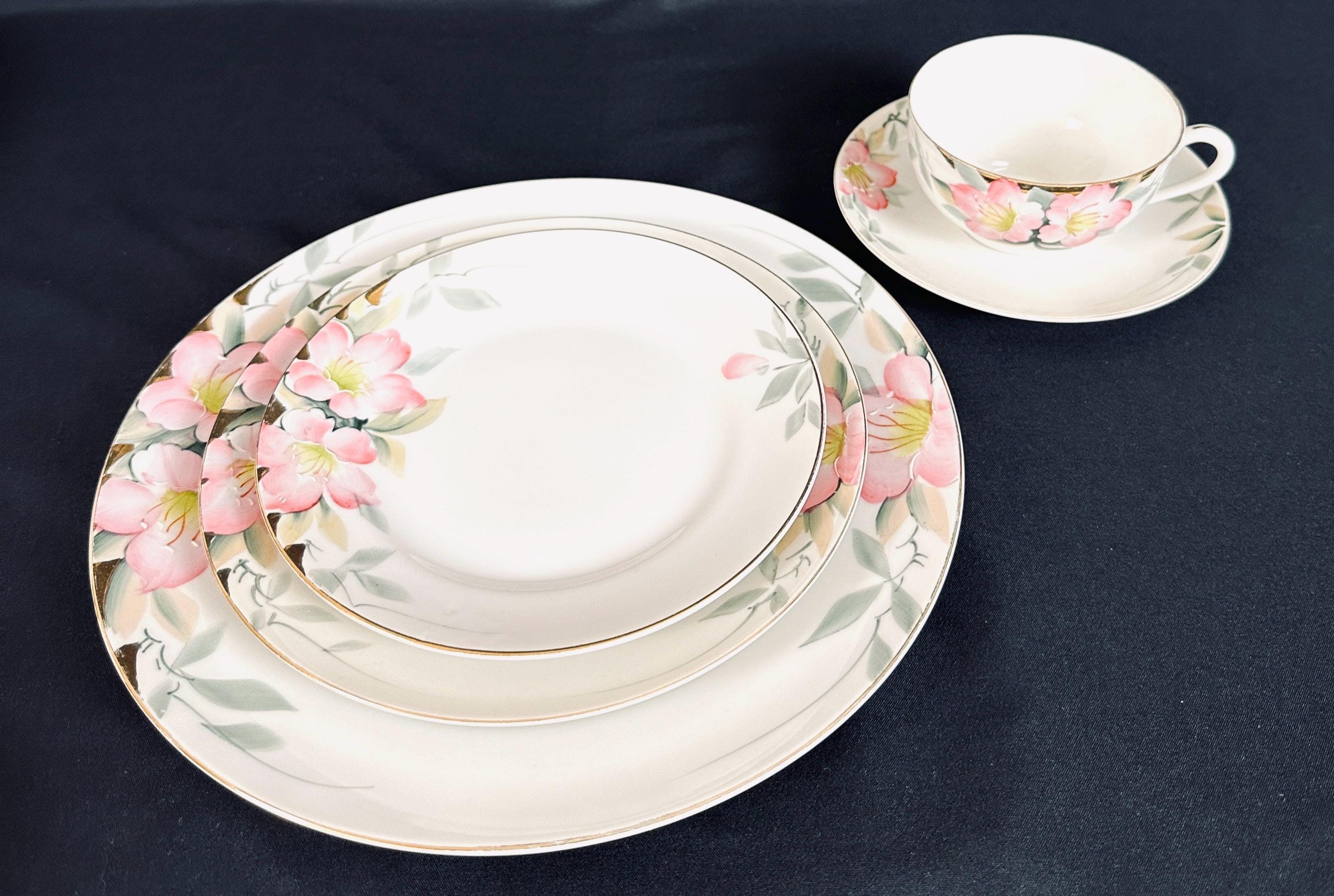 Noritake Azalea Antique Service for 8 Hand Painted Dinnerware Set