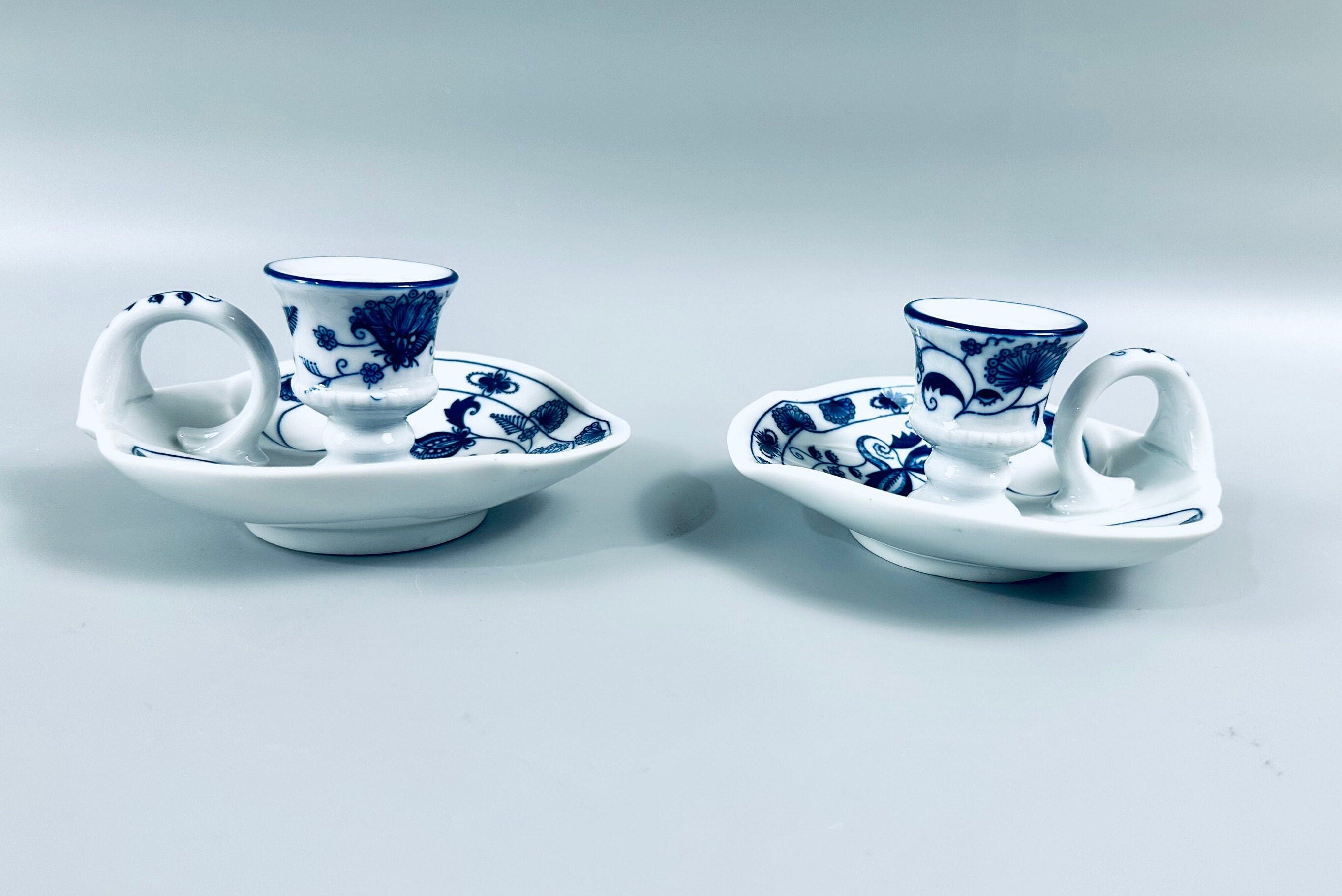 Blue Onion Candle Holders by Brandenburg