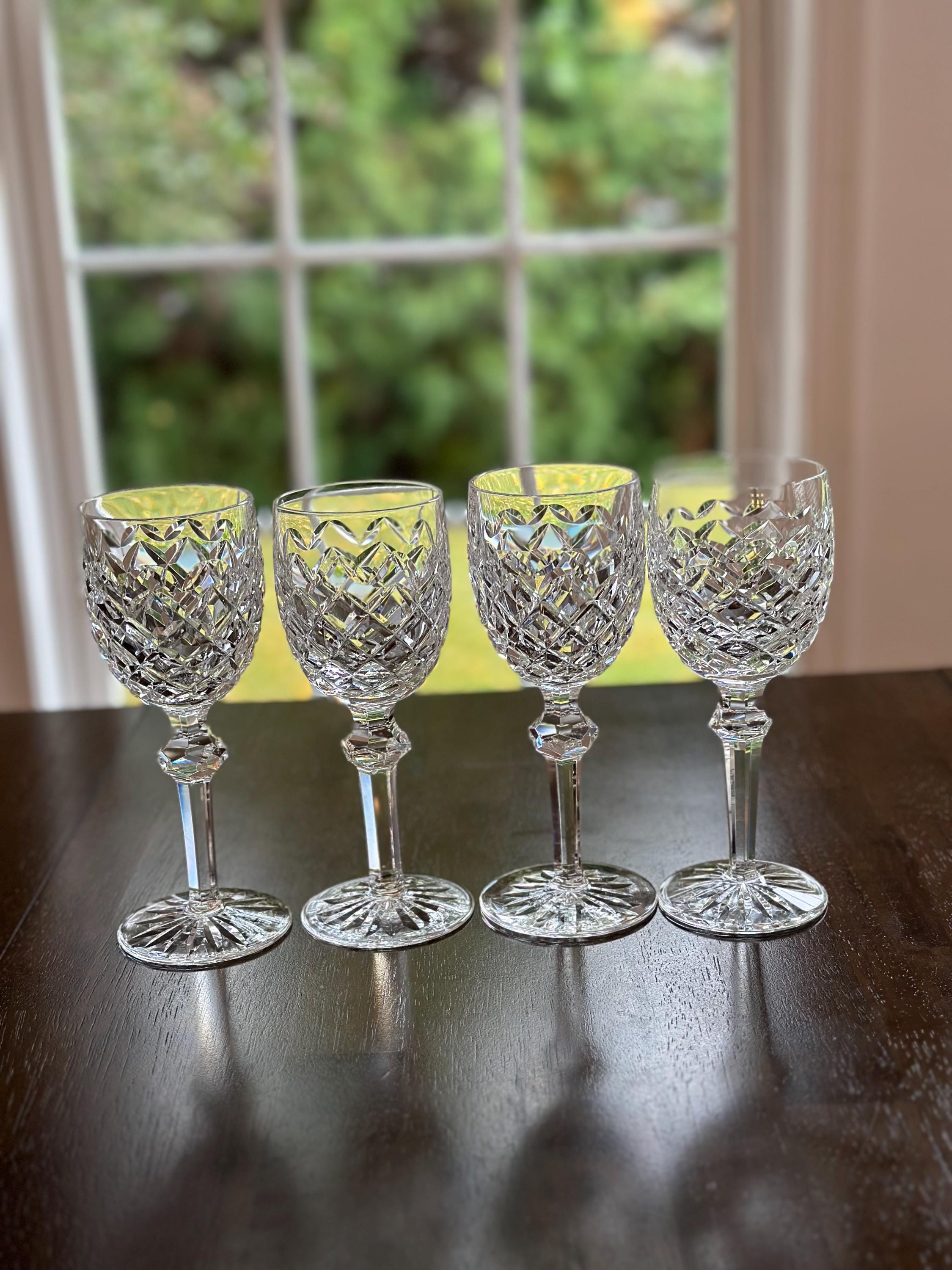 4 Waterford Powerscourt Claret Wine Glasses