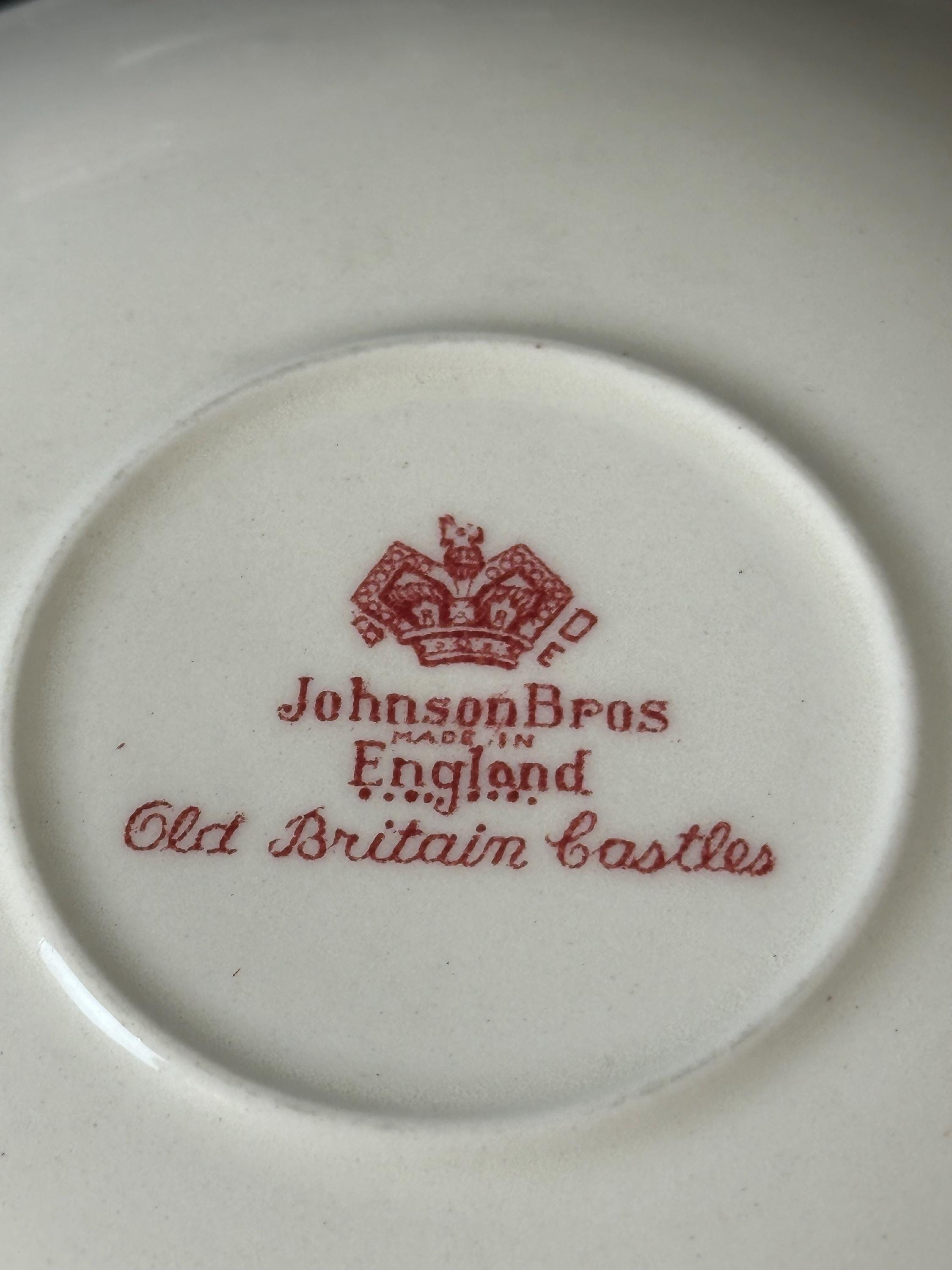5 Johnson Brothers Old British Castles Square Cereal Bowls