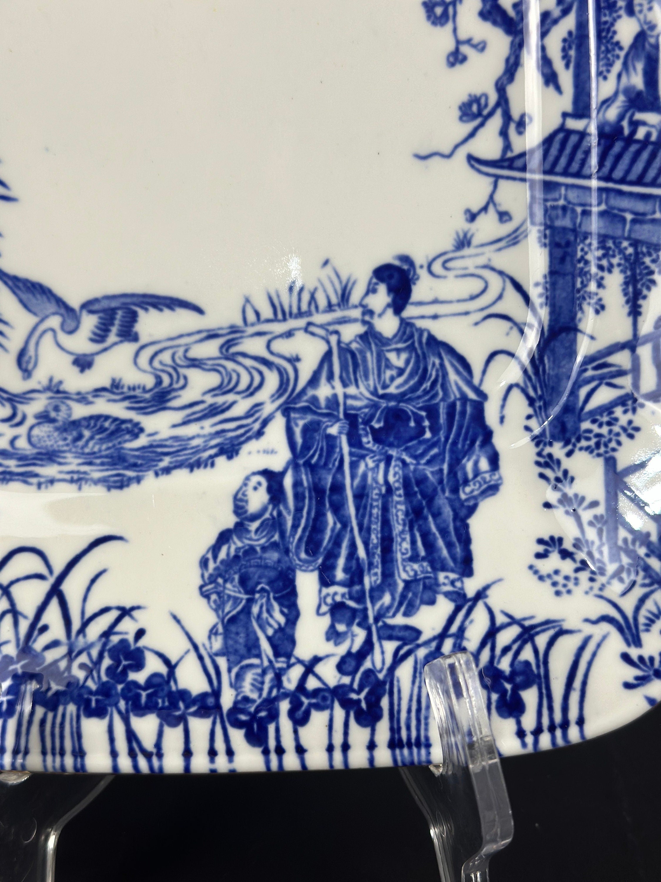 Royal Crown Derby Blue Mikado Cake Plate