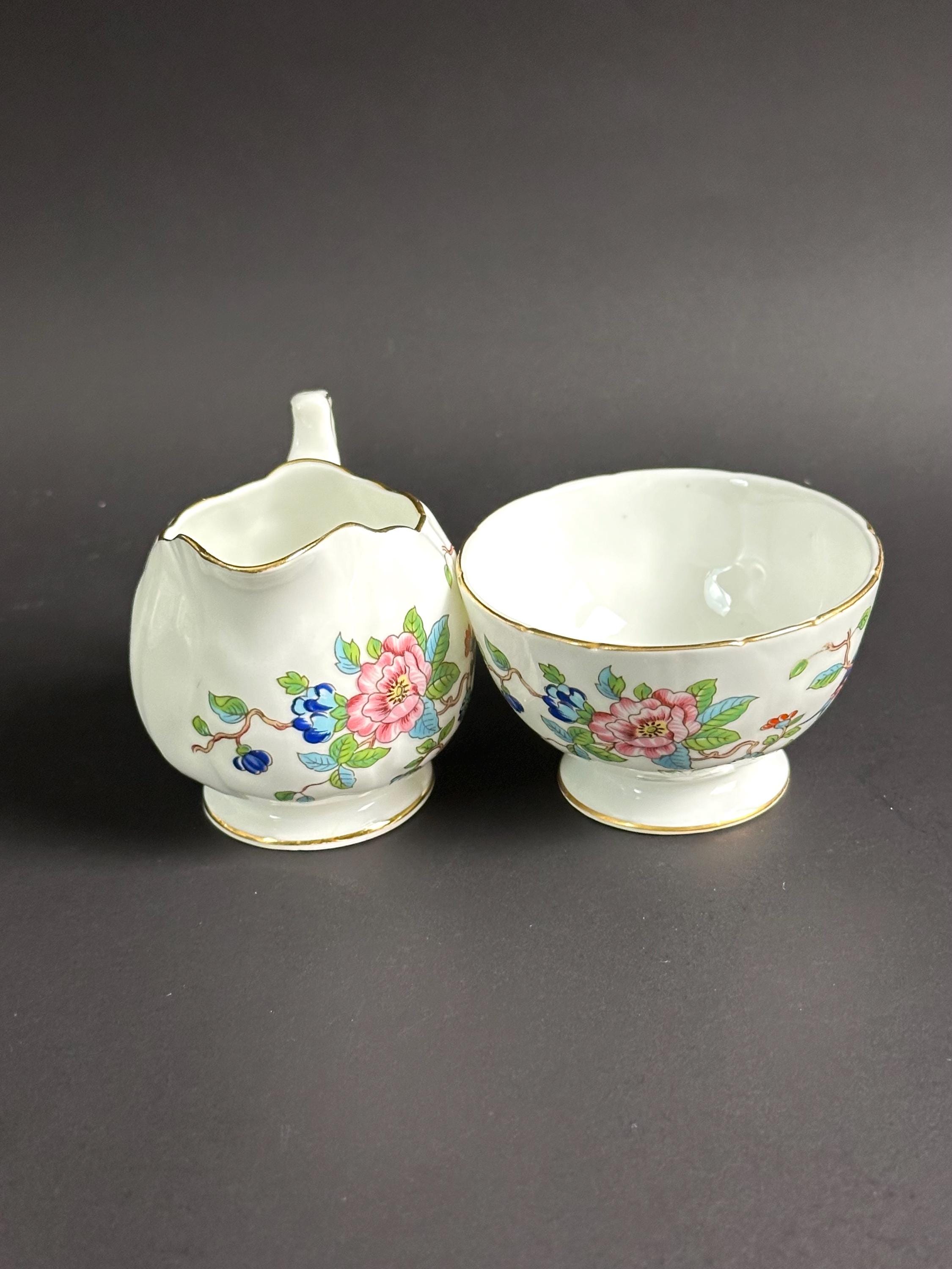 Aynsley Pembroke Mini Creamer and Open Sugar Bowl