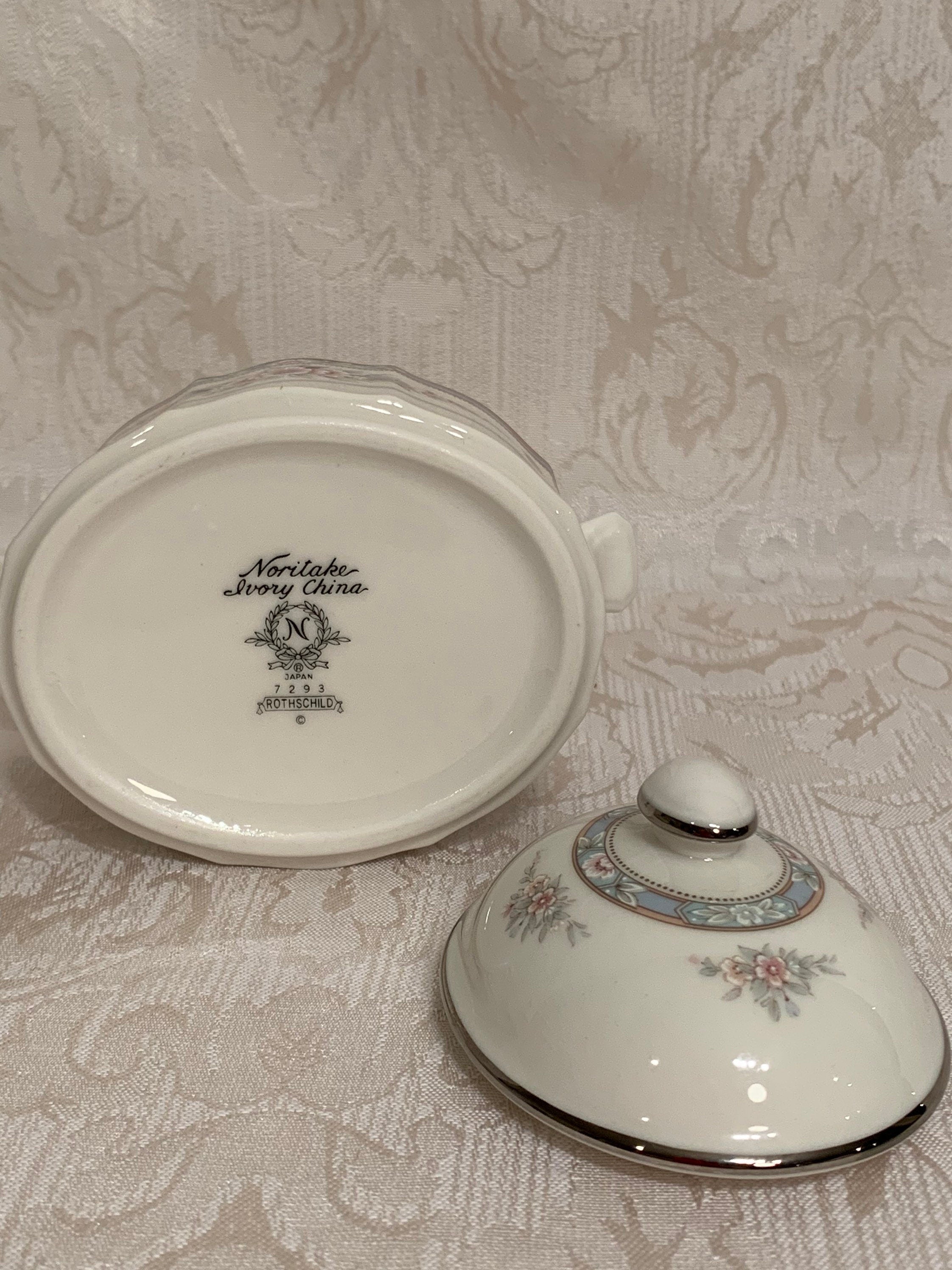 Noritake Rothschild Creamer and Sugar Bowl