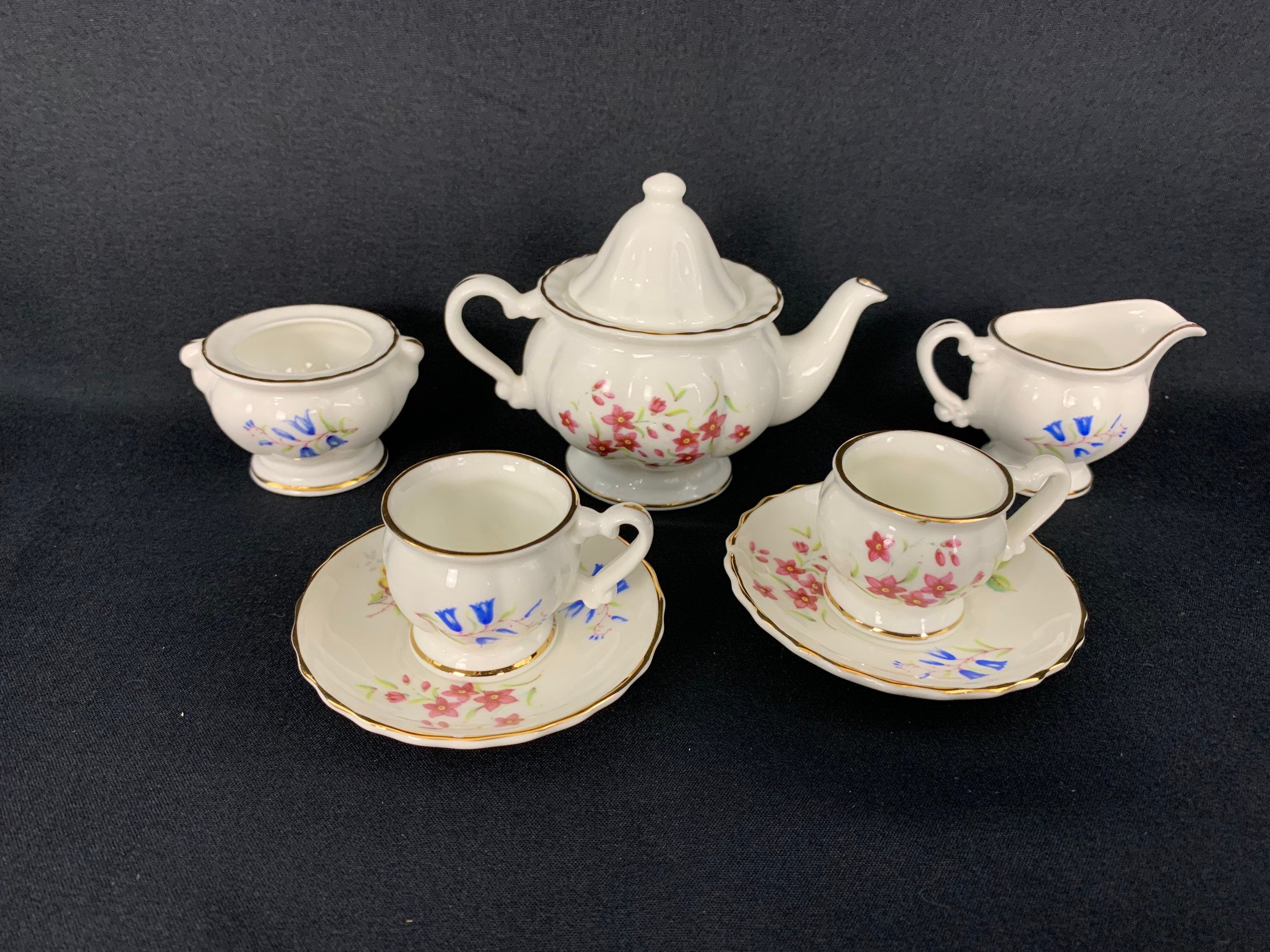 Miniature bone china tea set