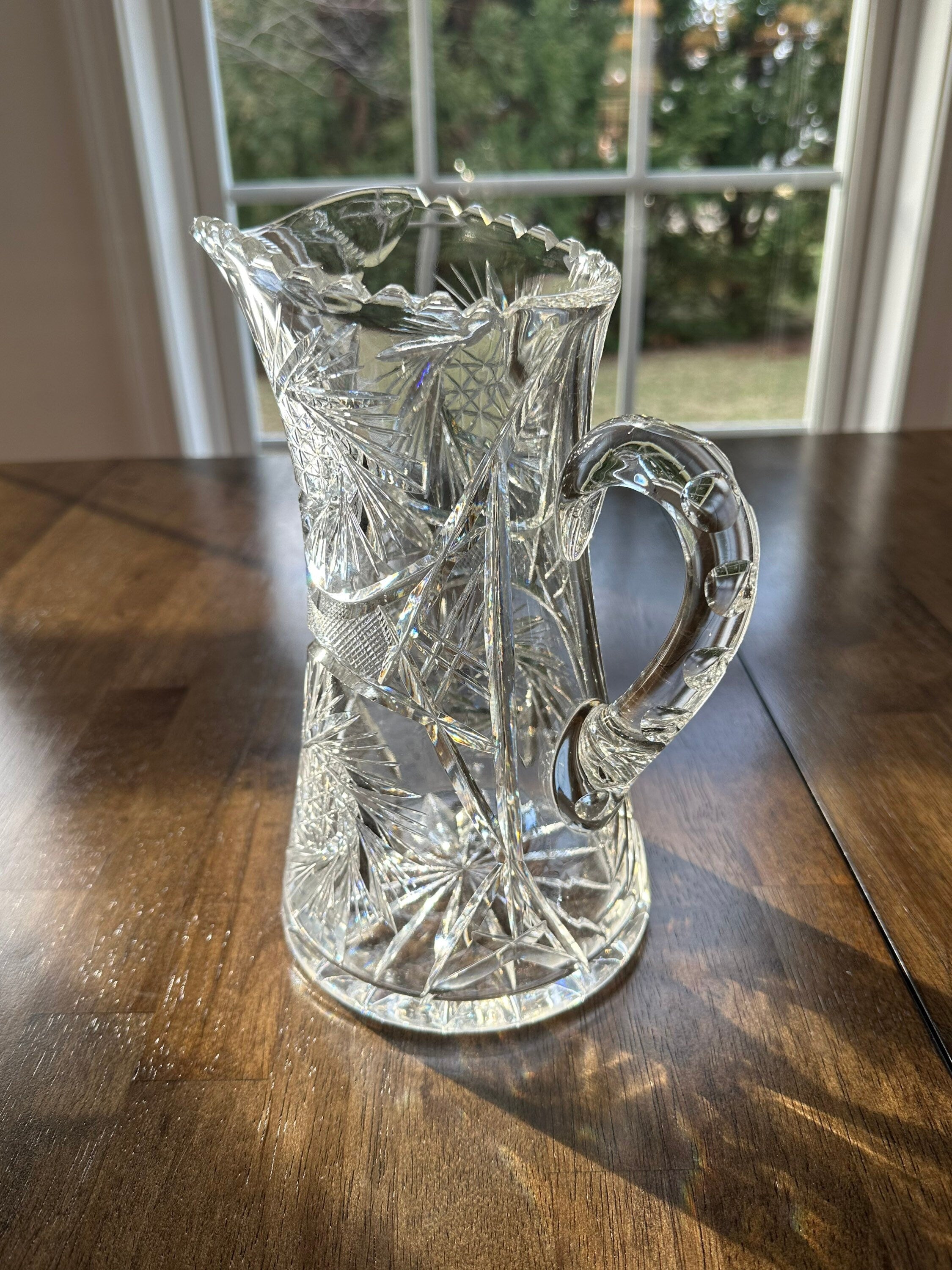 Canadian Brilliant Cut Glass Pitcher by Gowans, Kent and Company of Toronto