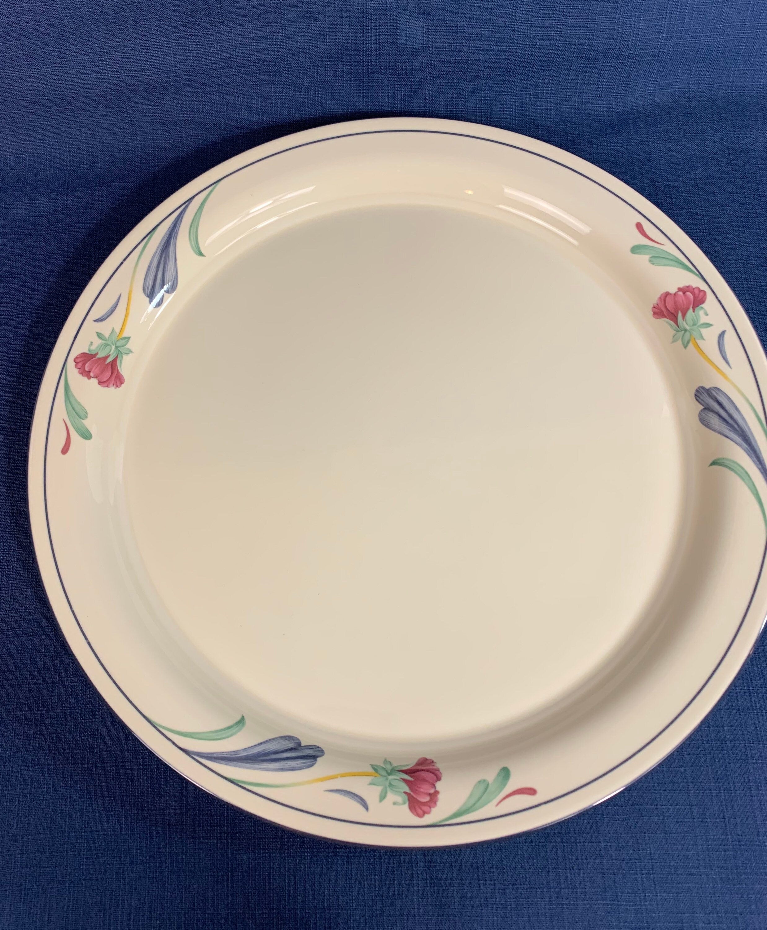Lenox Poppies on Blue Chop PlateRound Platter