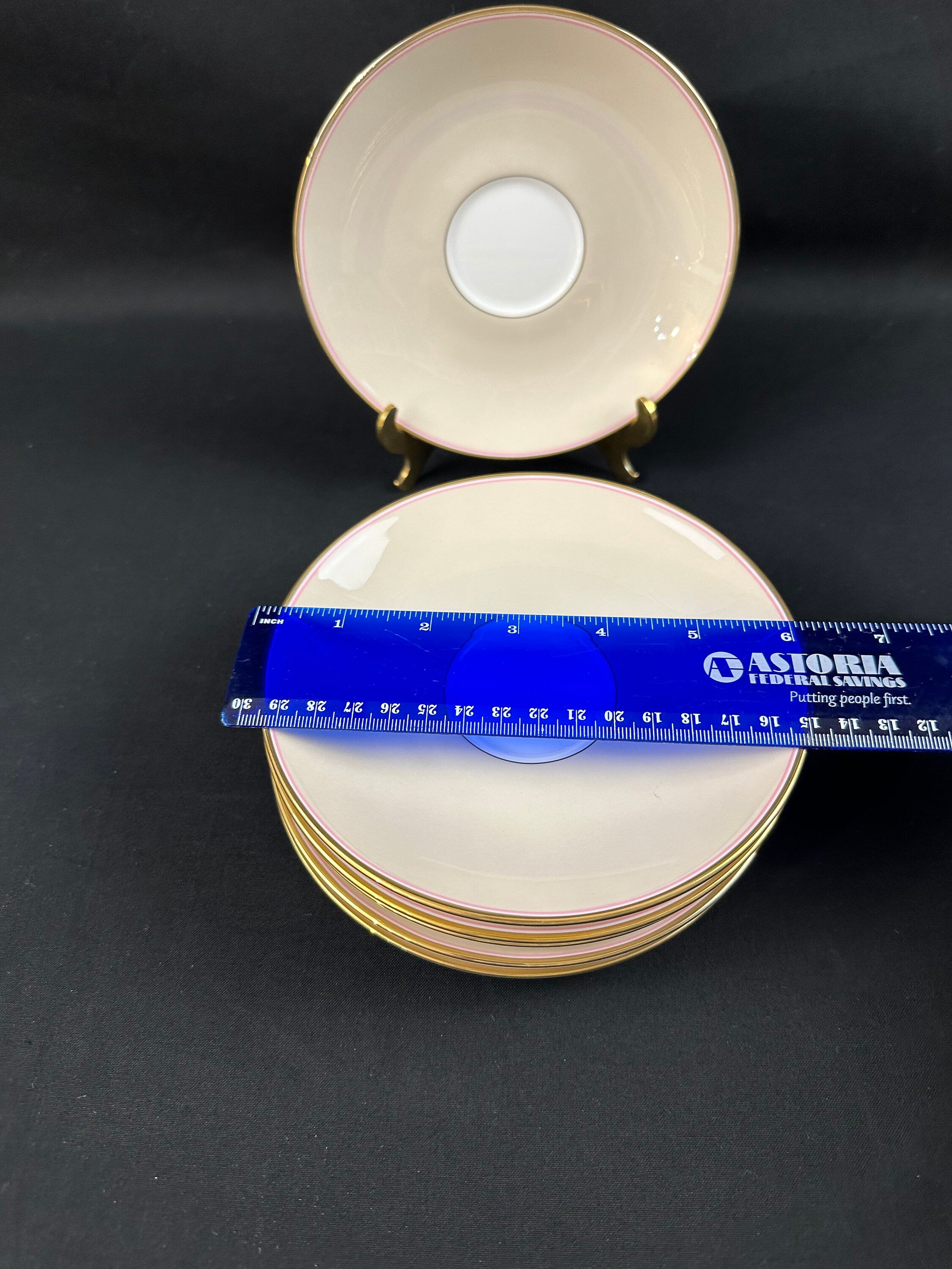 6 Lenox Waverly Pond Saucers