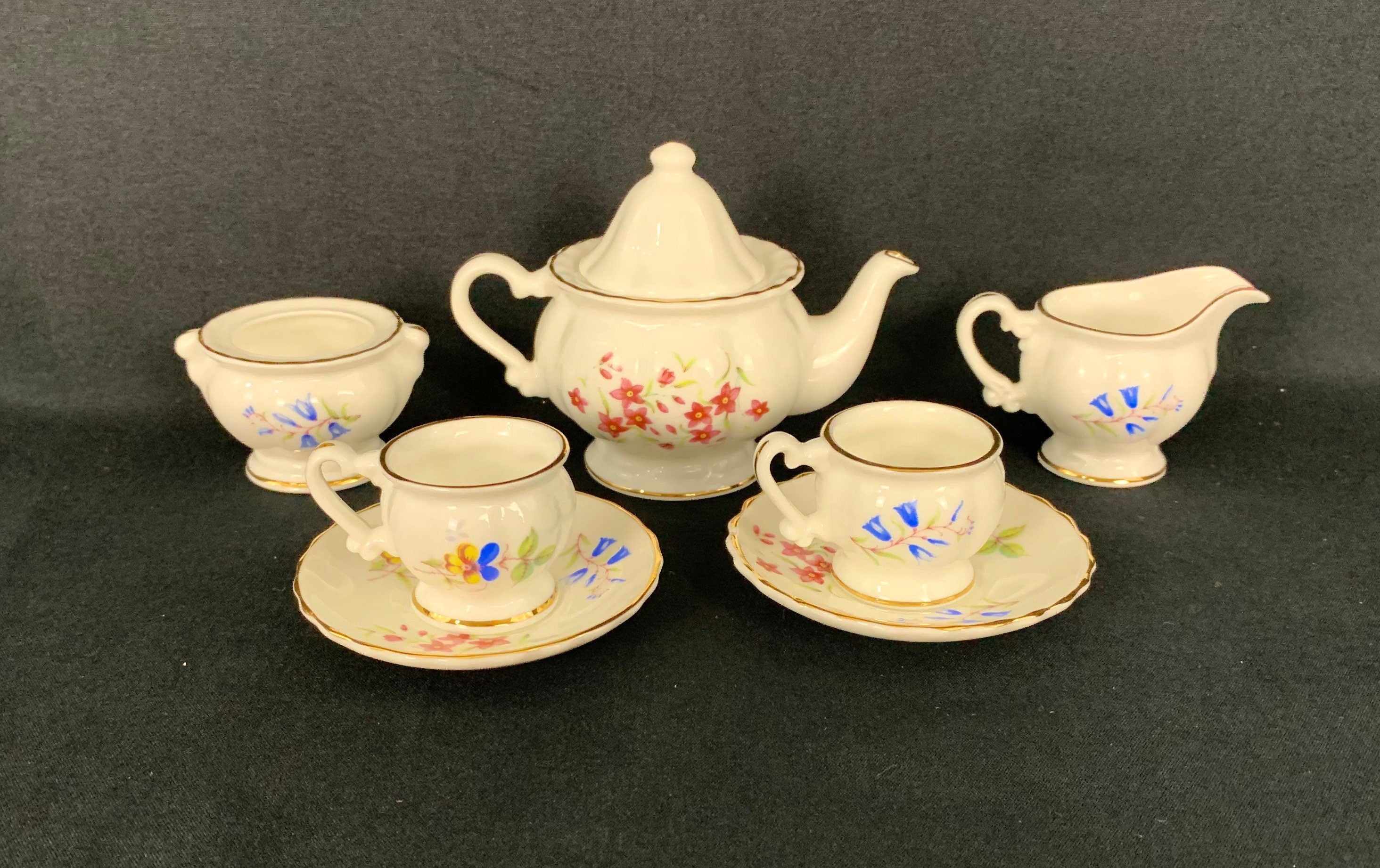Miniature bone china tea set