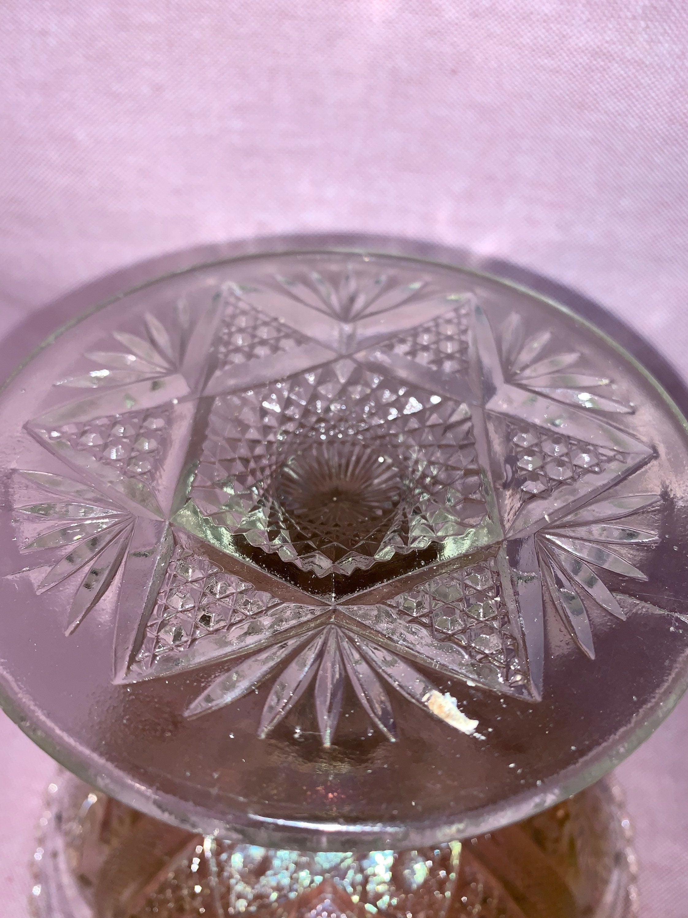 Moving sale-Early 1900s Imperial Glass Carnival Glass Compote