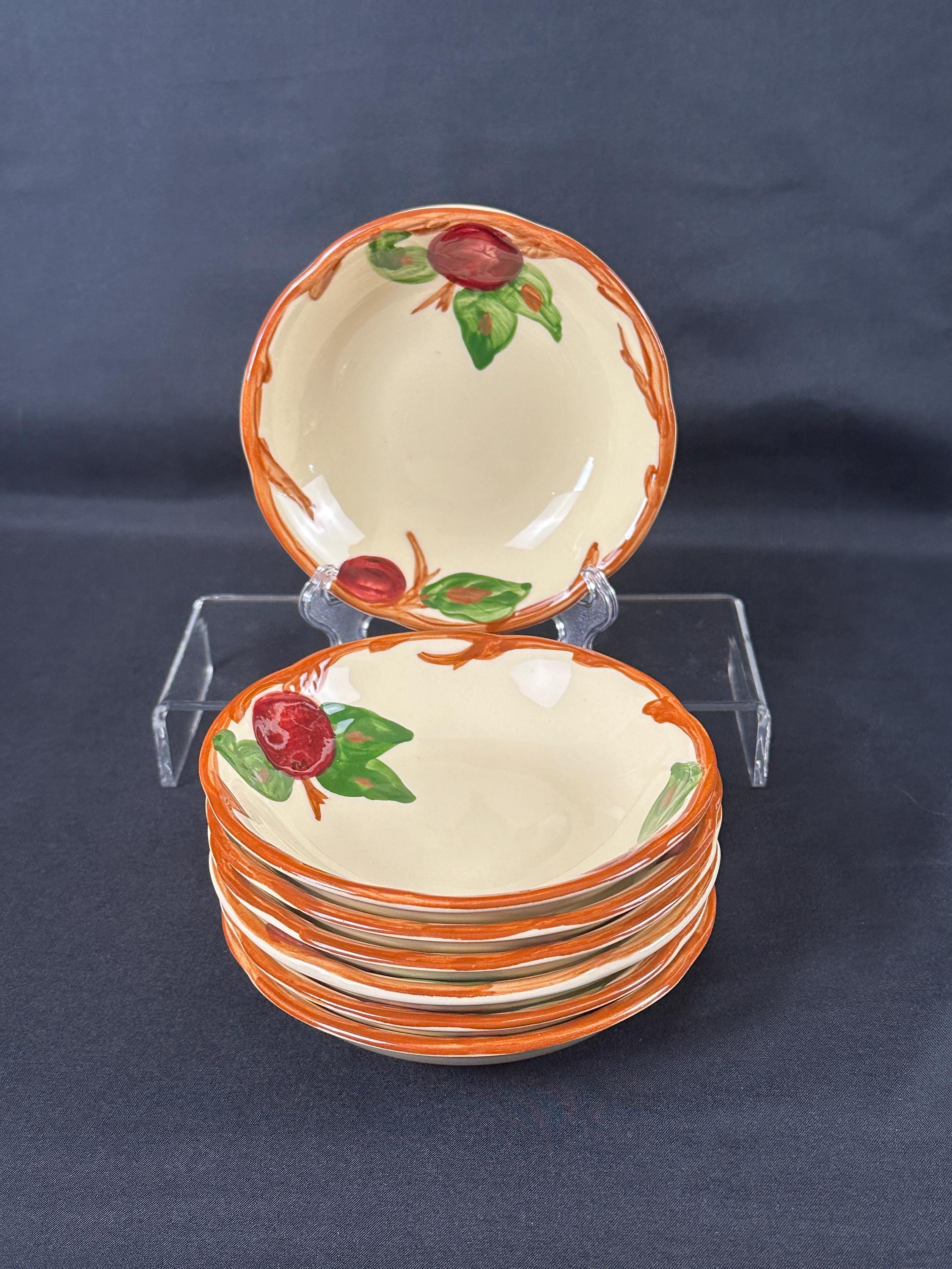 7 Franciscan Apple Fruit Dessert Bowls