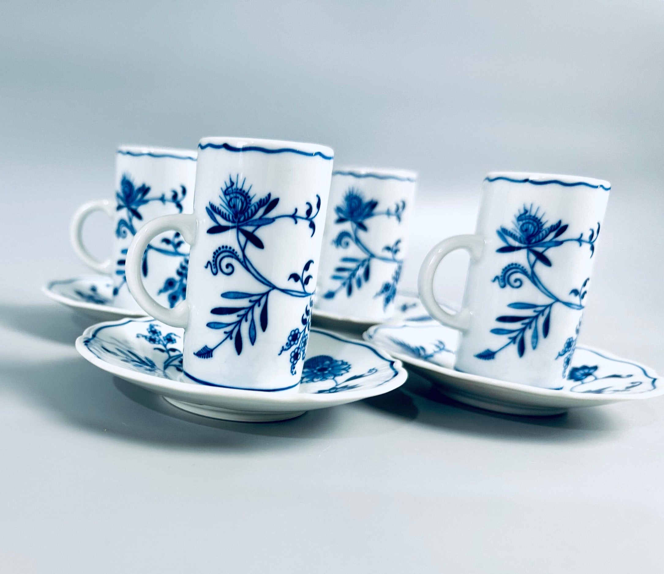 Blue Danube Irish Coffee Cups and Saucers