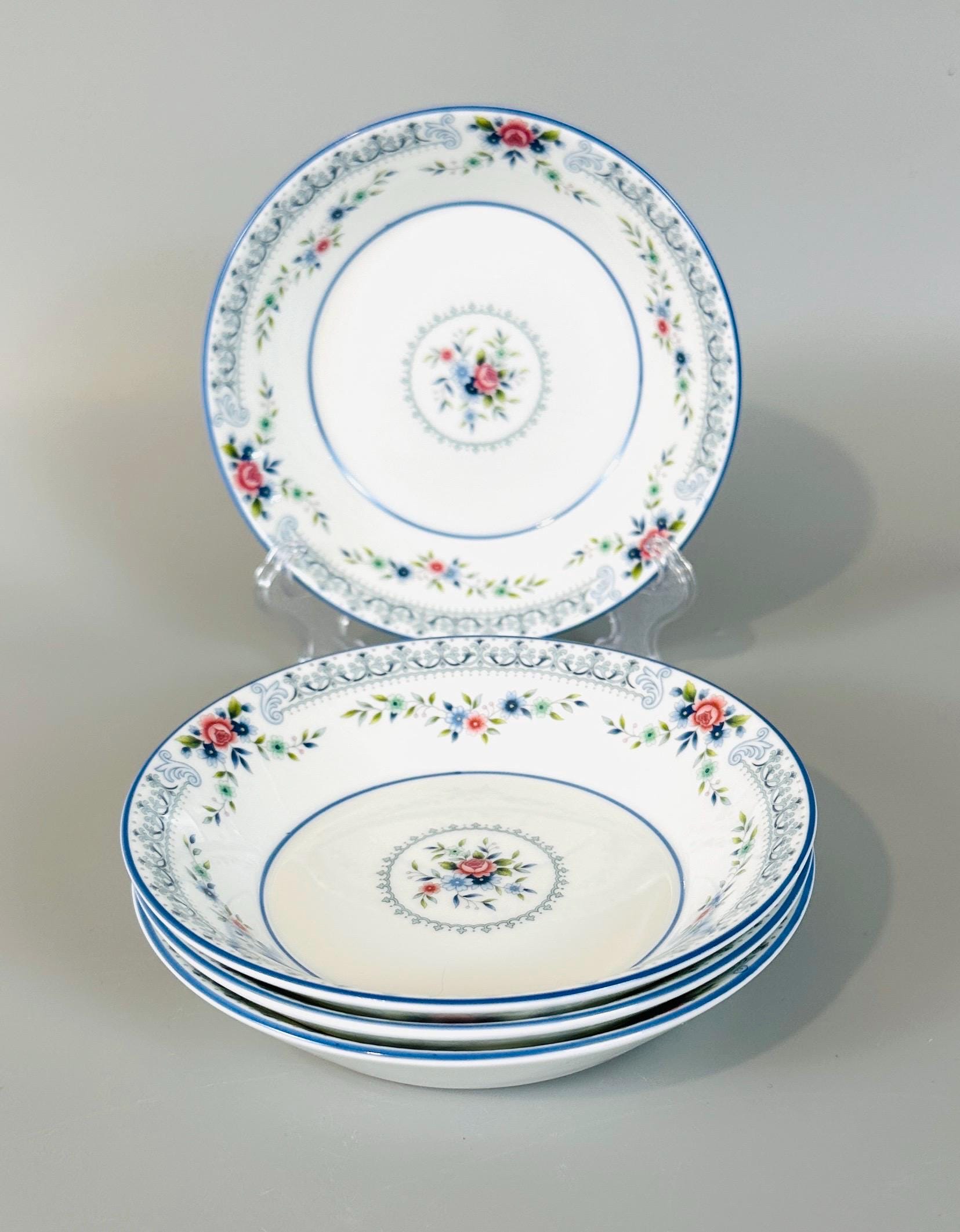 4 Wedgwood Rosedale Fruit Bowls Dessert Bowls