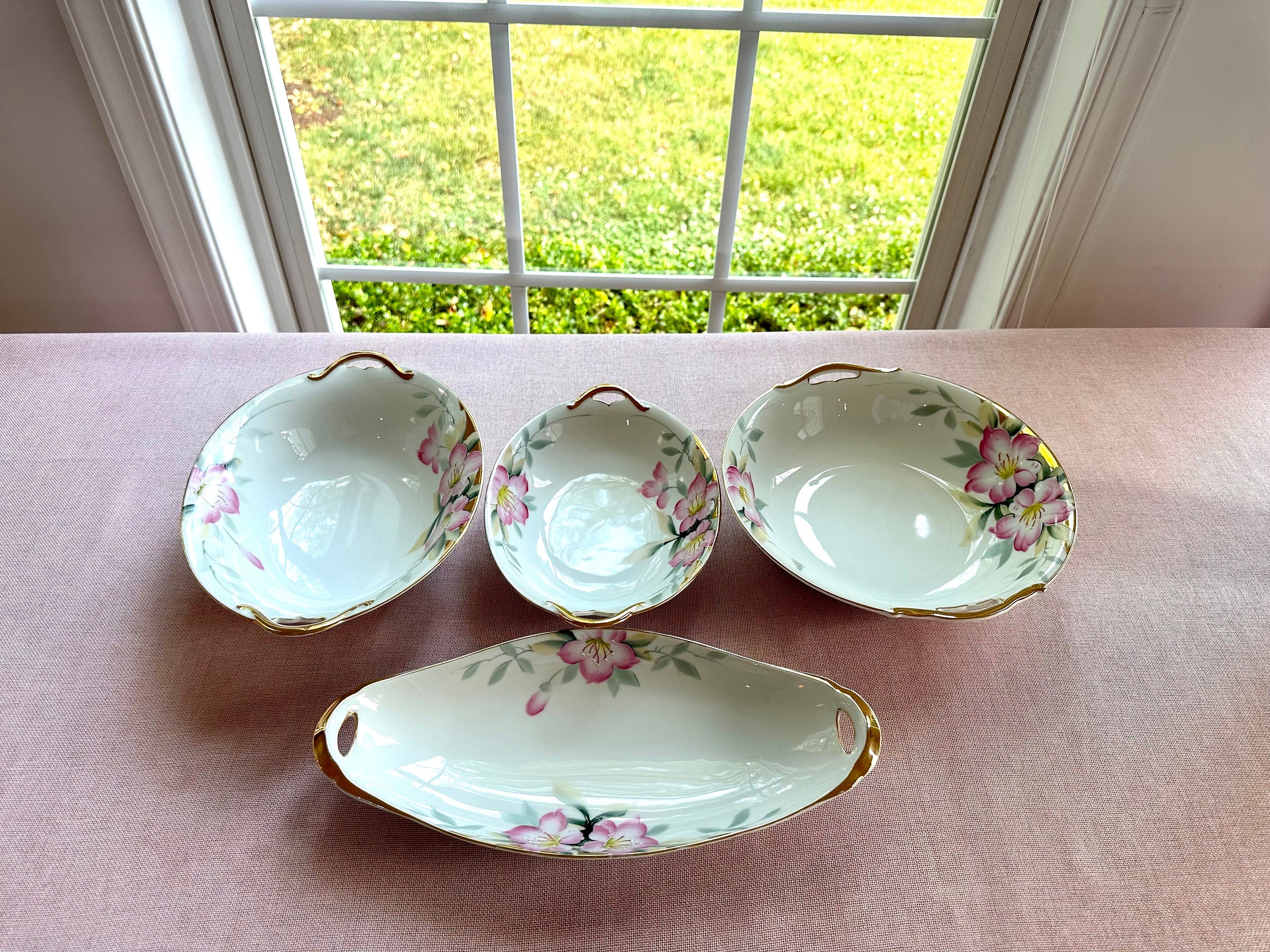 Antique Noritake Azalea Hand Painted Bowls