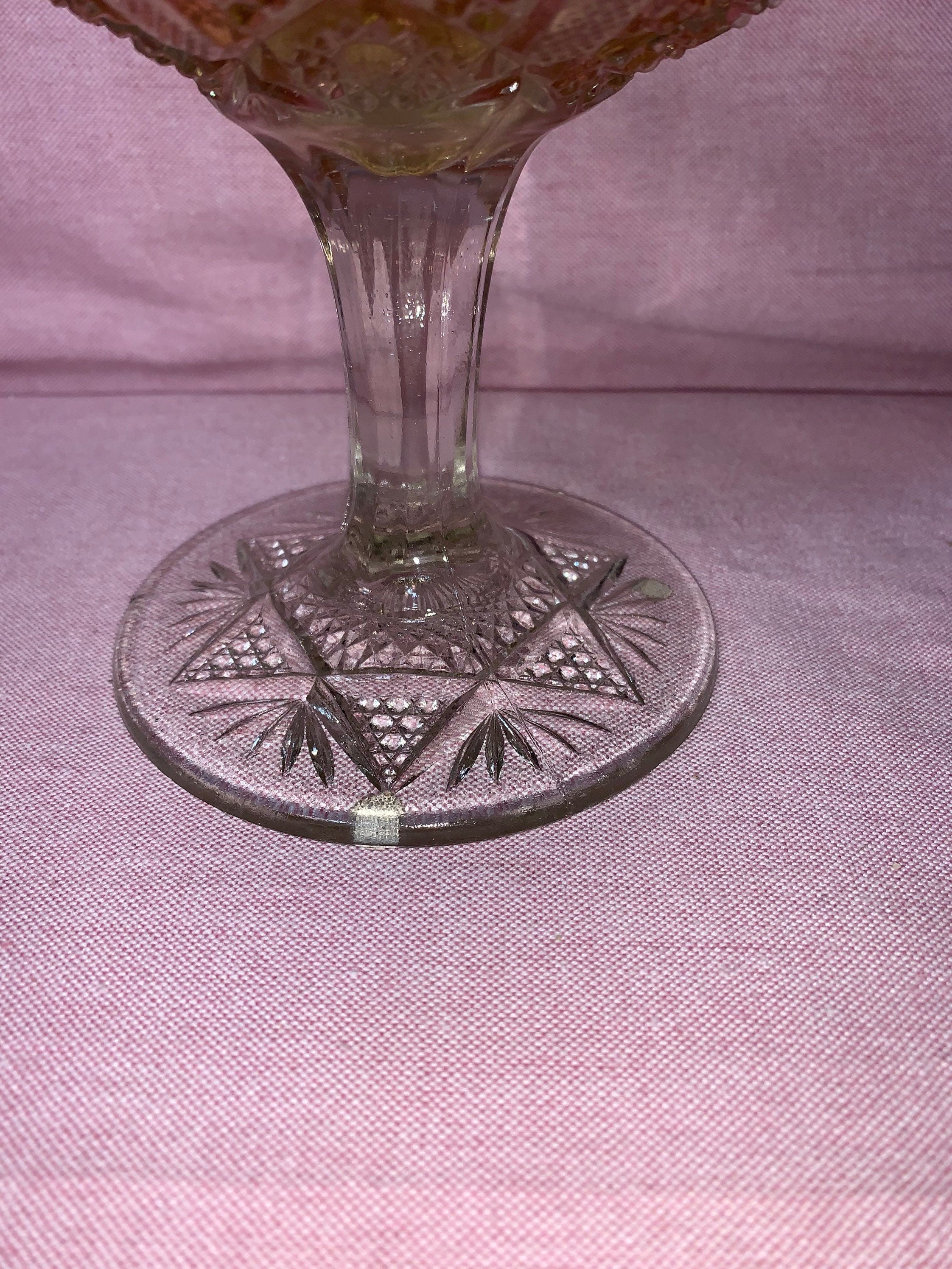Moving sale-Early 1900s Imperial Glass Carnival Glass Compote
