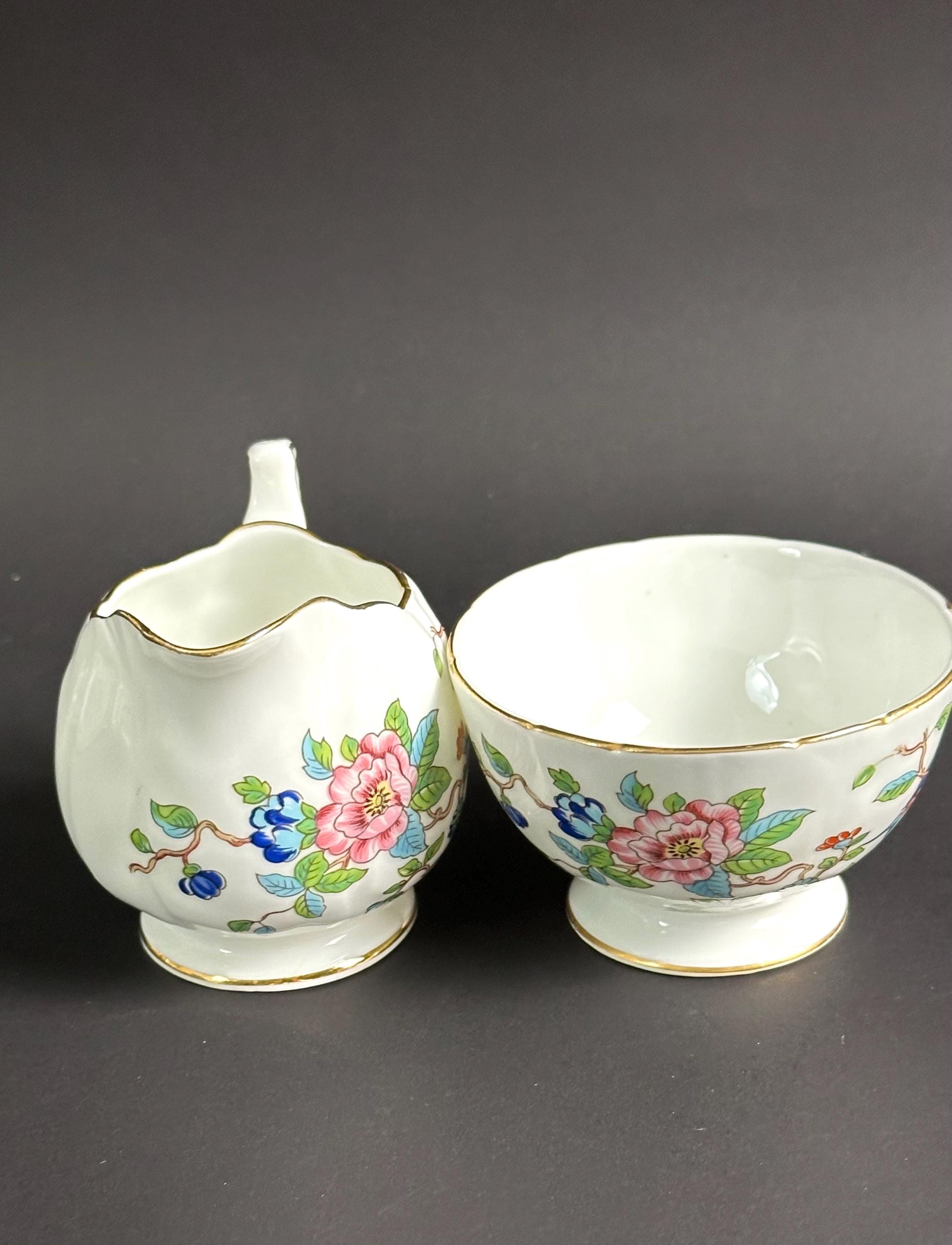 Aynsley Pembroke Mini Creamer and Open Sugar Bowl