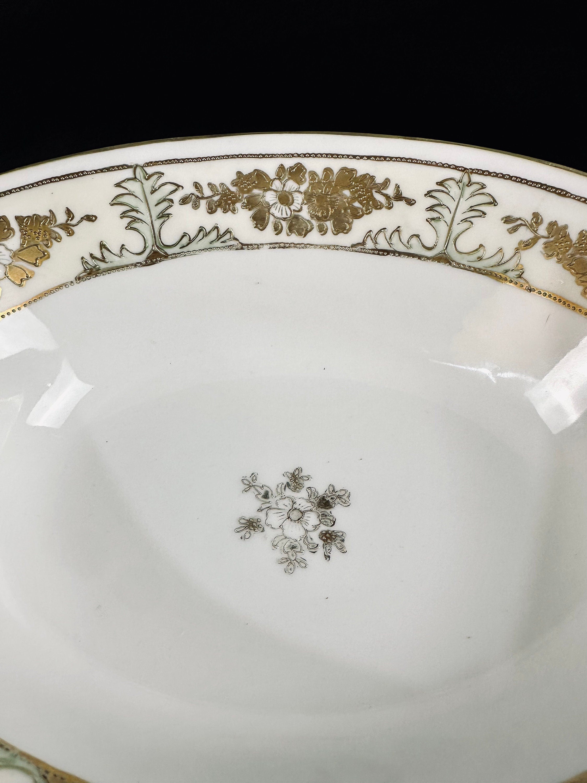Antique Hand Painted Nippon Moriage Bowl