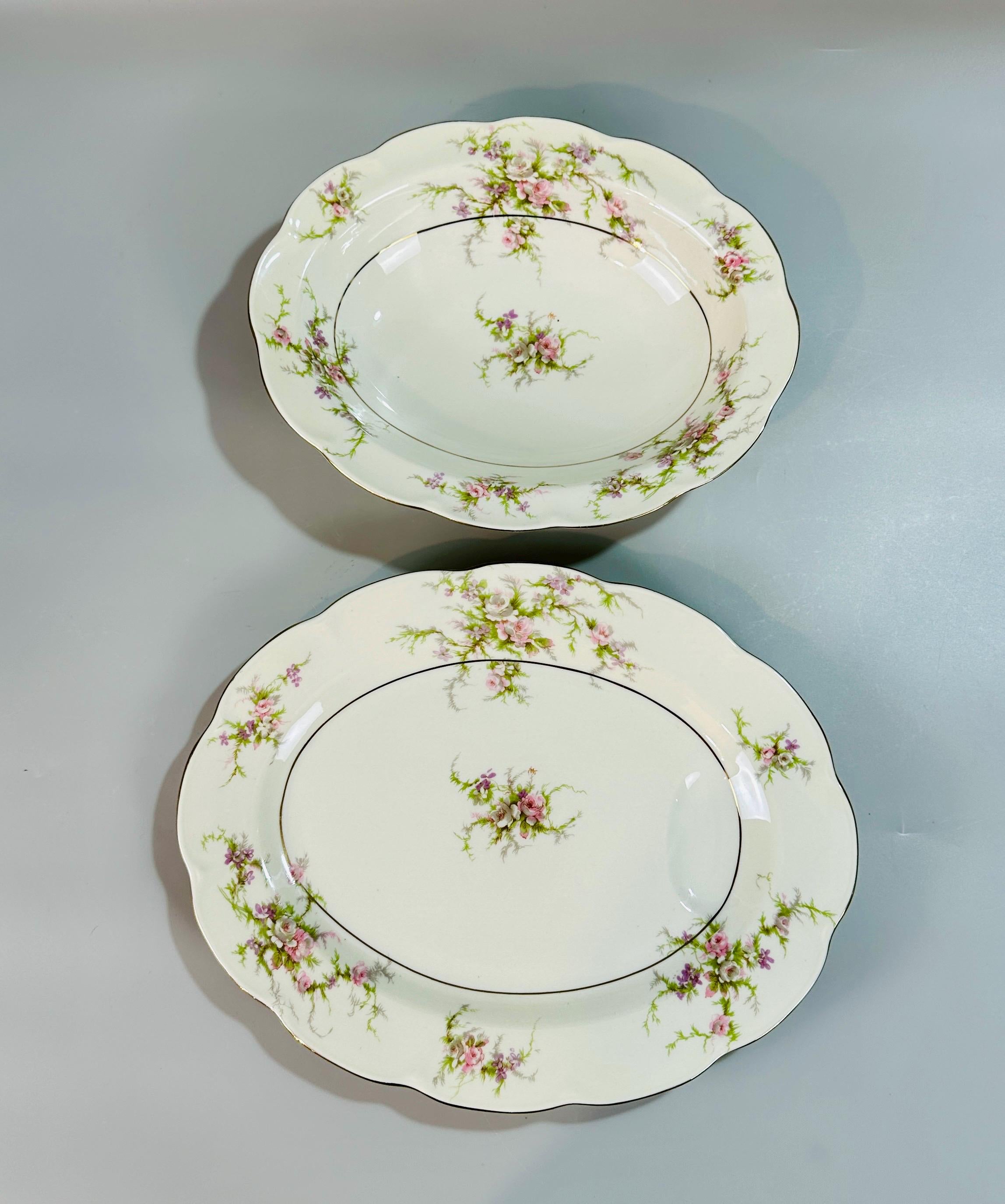 Haviland Rosalinde Serving Platter and Bowl