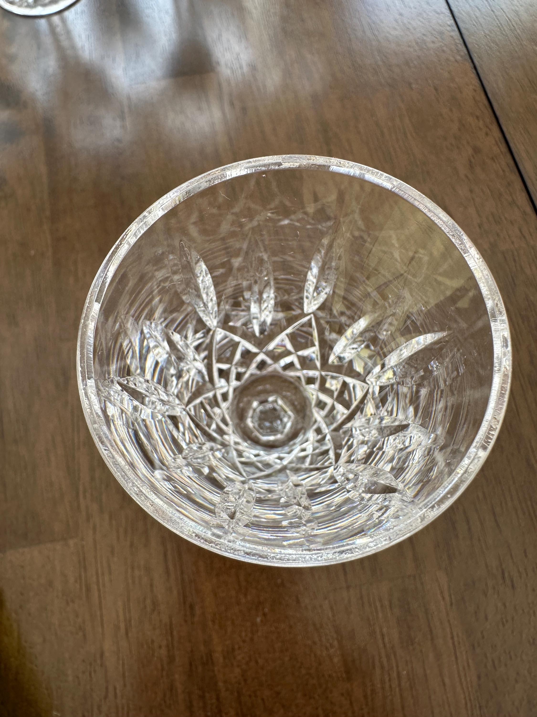 8 Waterford Lismore Crystal Sherry Glasses