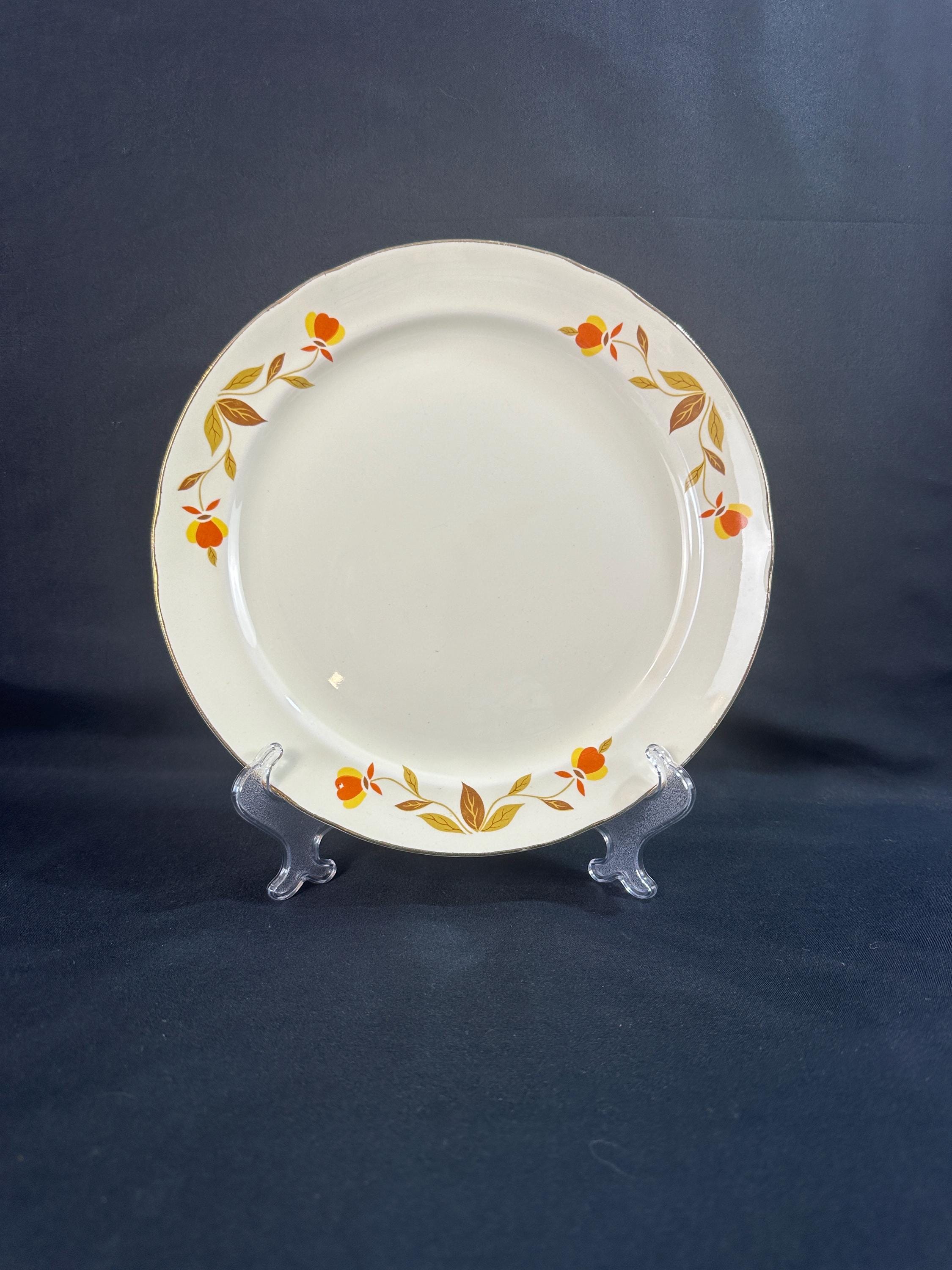 8 Hall Pottery Autumn Leaf Breakfast Plates
