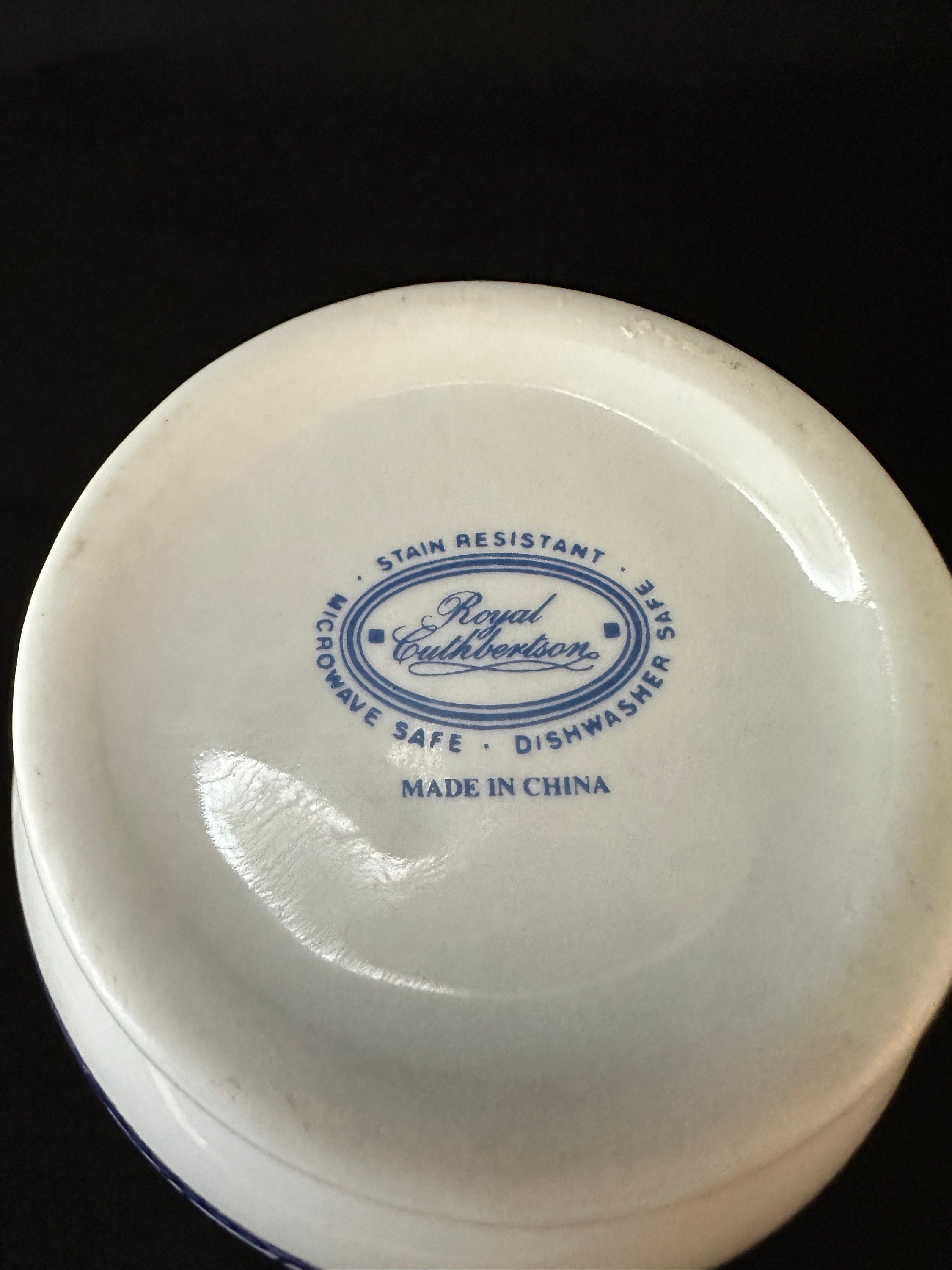 Cuthbertson Blue Willow Creamer & Sugar