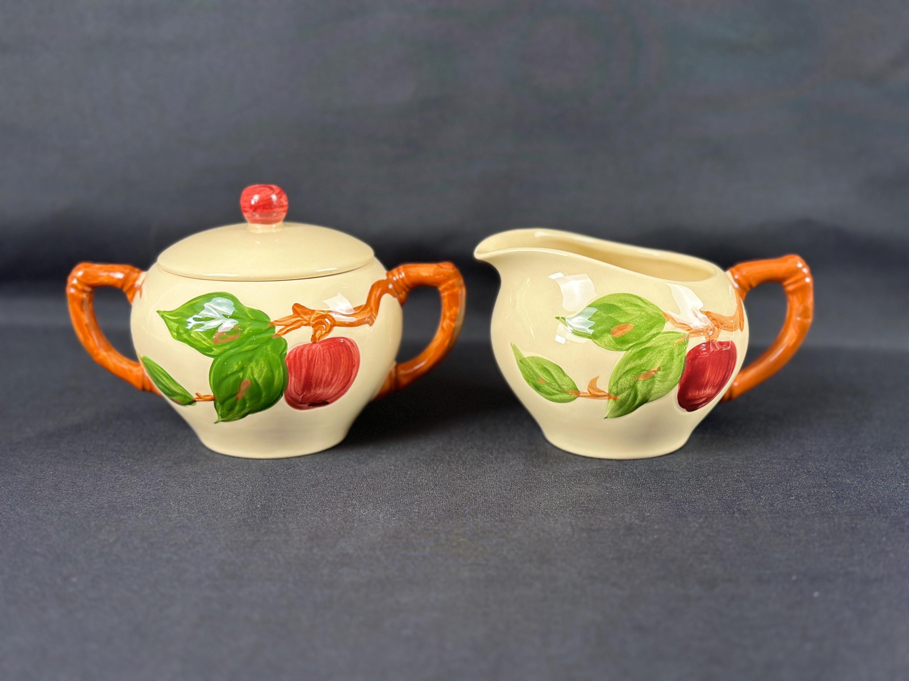 Franciscan Apple Creamer and Sugar Bowl