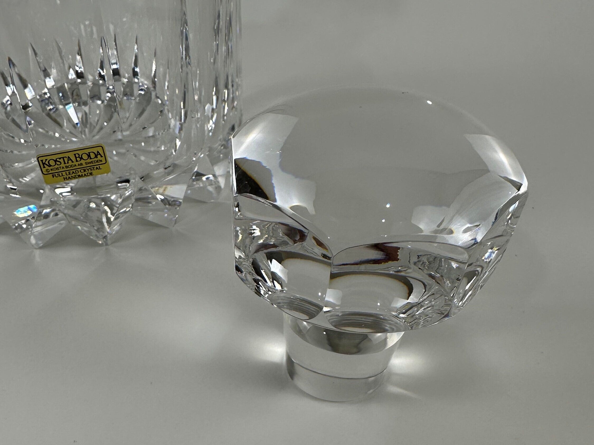 Kosta Boda Cut Crystal Decanter