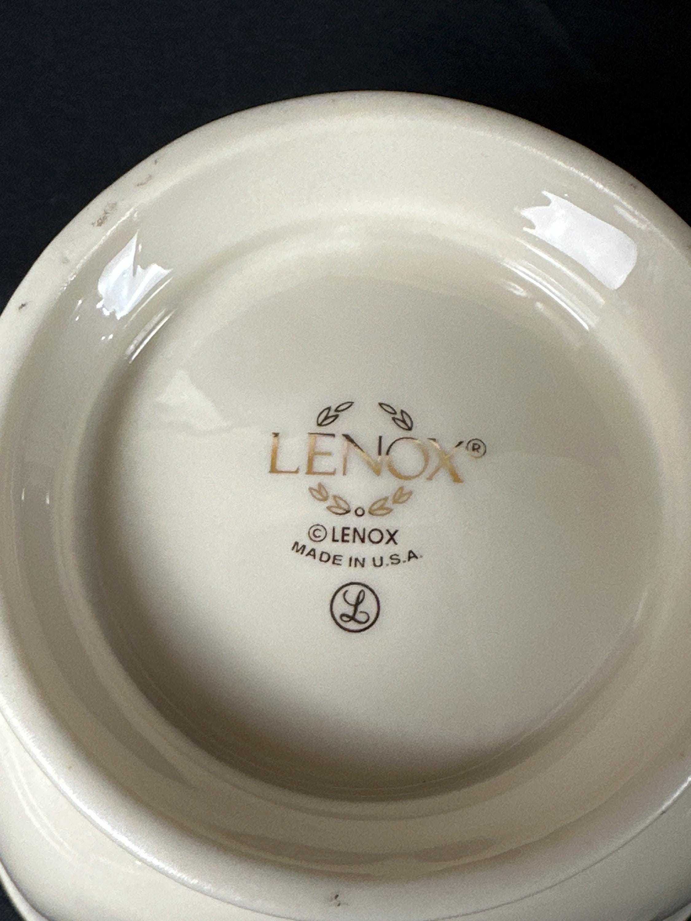 Lenox Canterbury Square Bowl Gold Trim