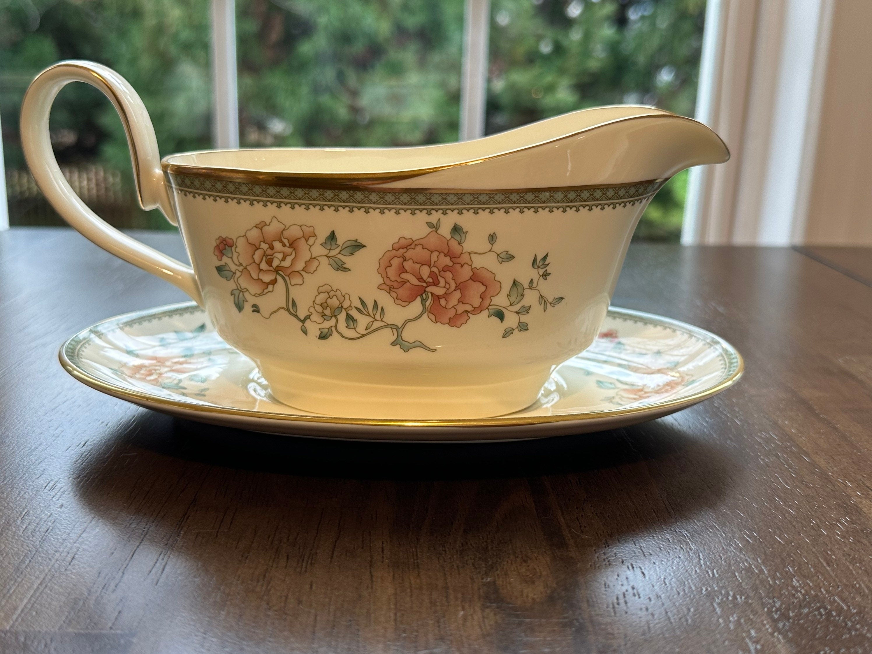 Minton Jasmine Gravy Boat and Underplate