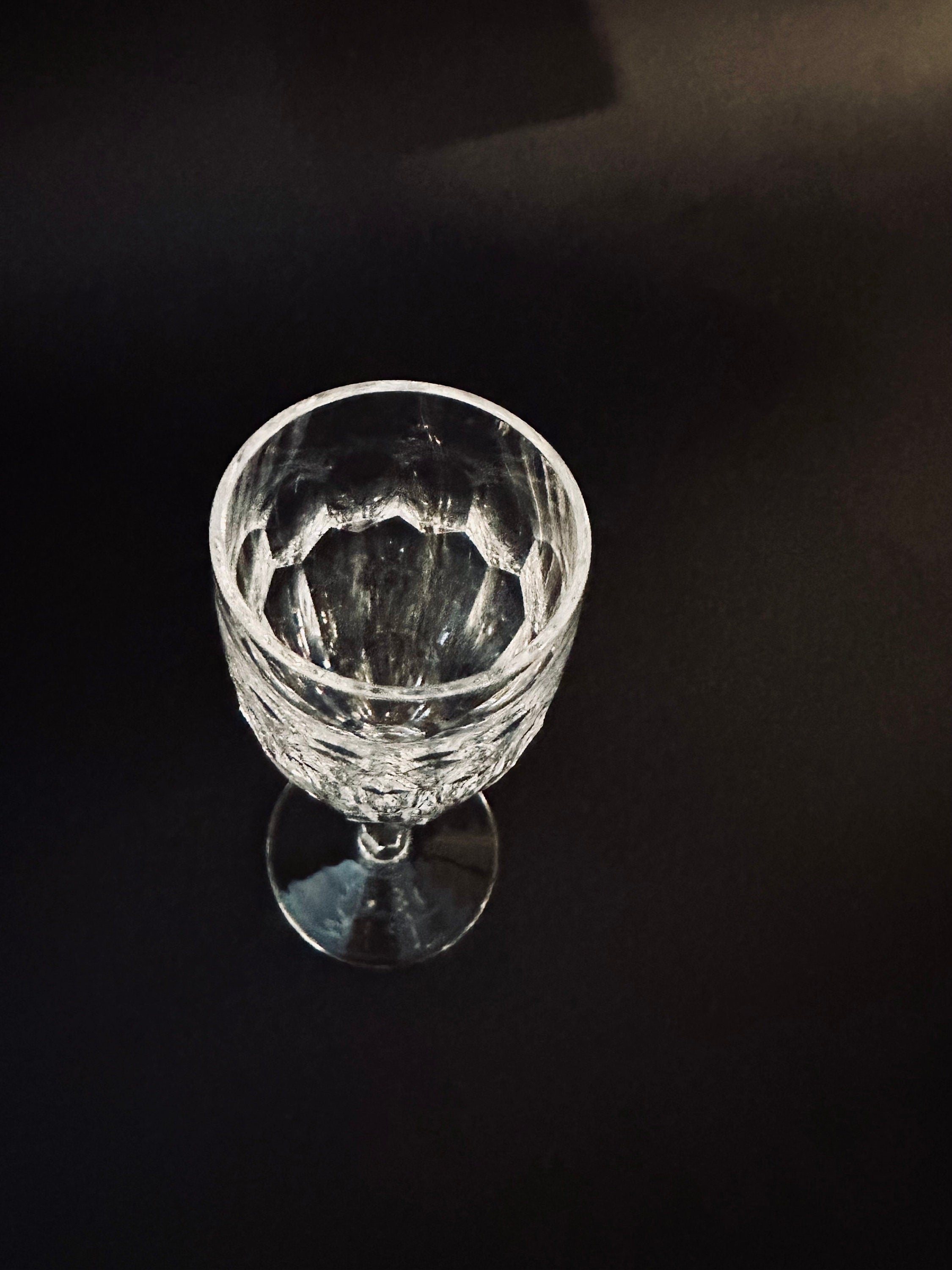 Four Waterford Crystal Sherry Glasses in the “Curraghmore” Pattern
