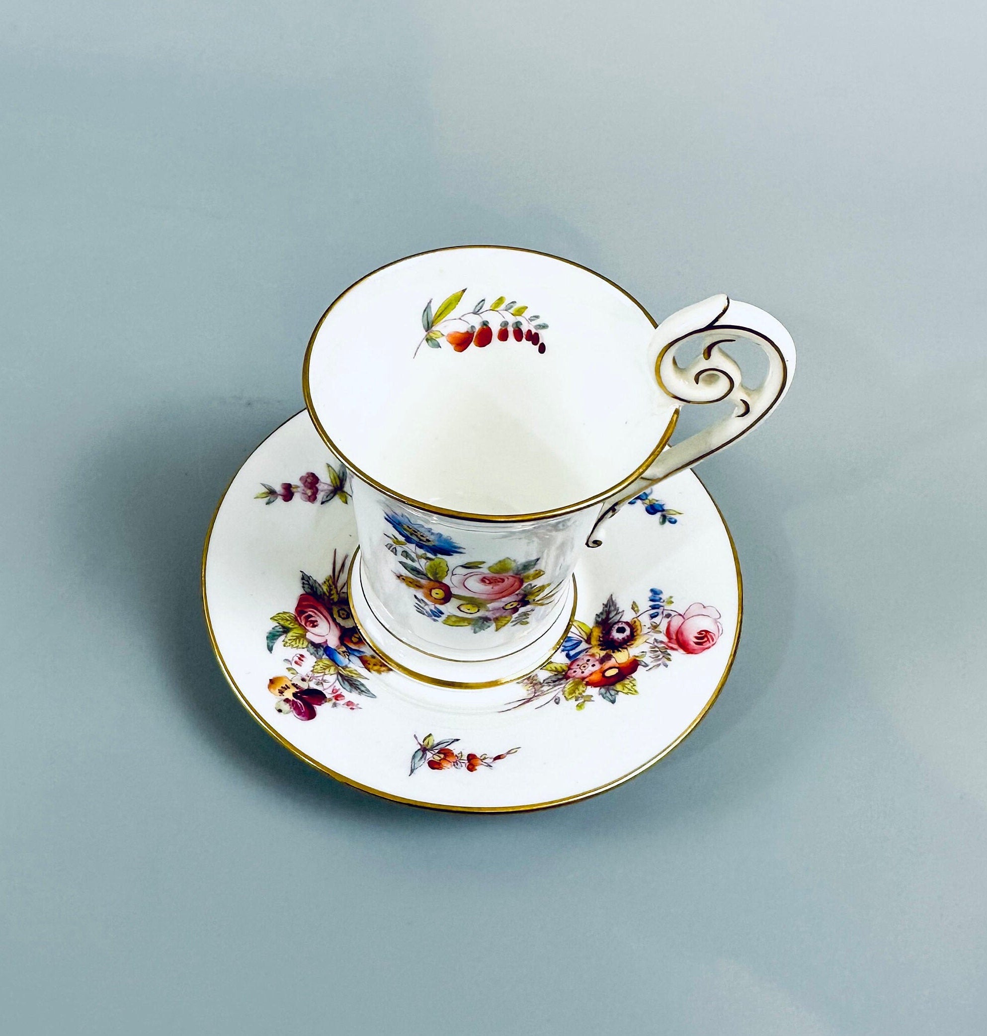 Antique Coalport Demitasse Cup and Saucer