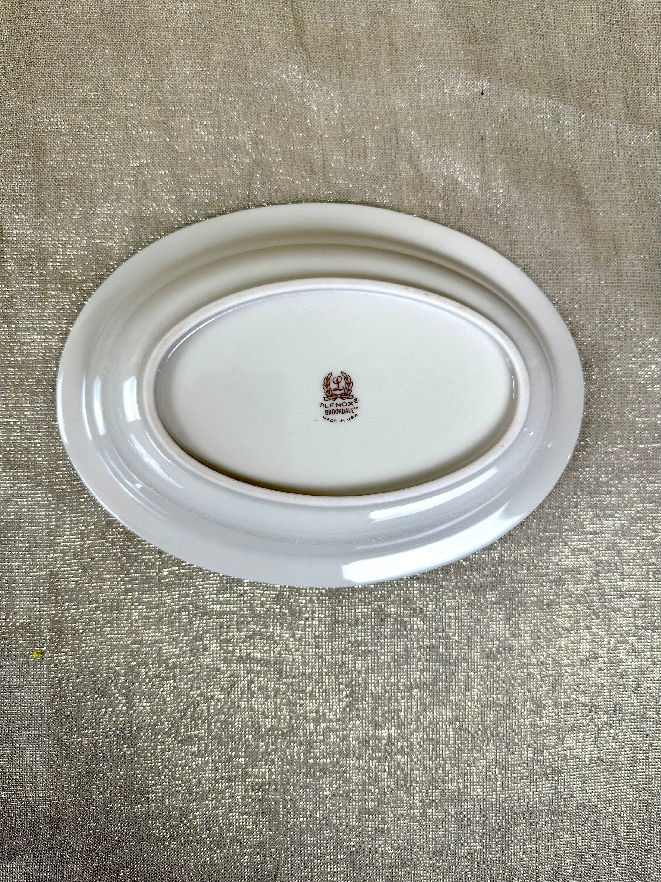 Lenox Brookdale Oval Serving Bowl 8 1/2”