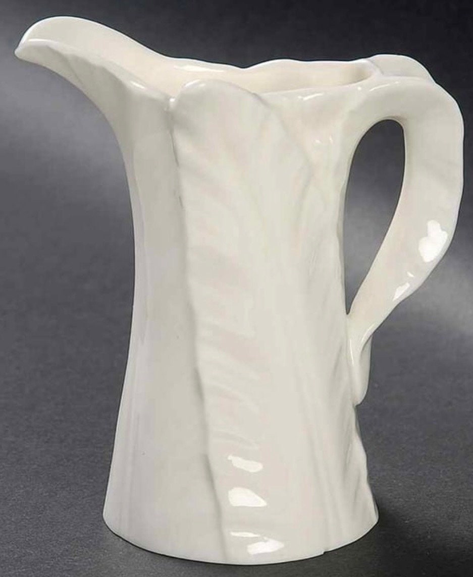 Royal Worcester”Fern White” Open Sugar Bowl and Mini Creamer