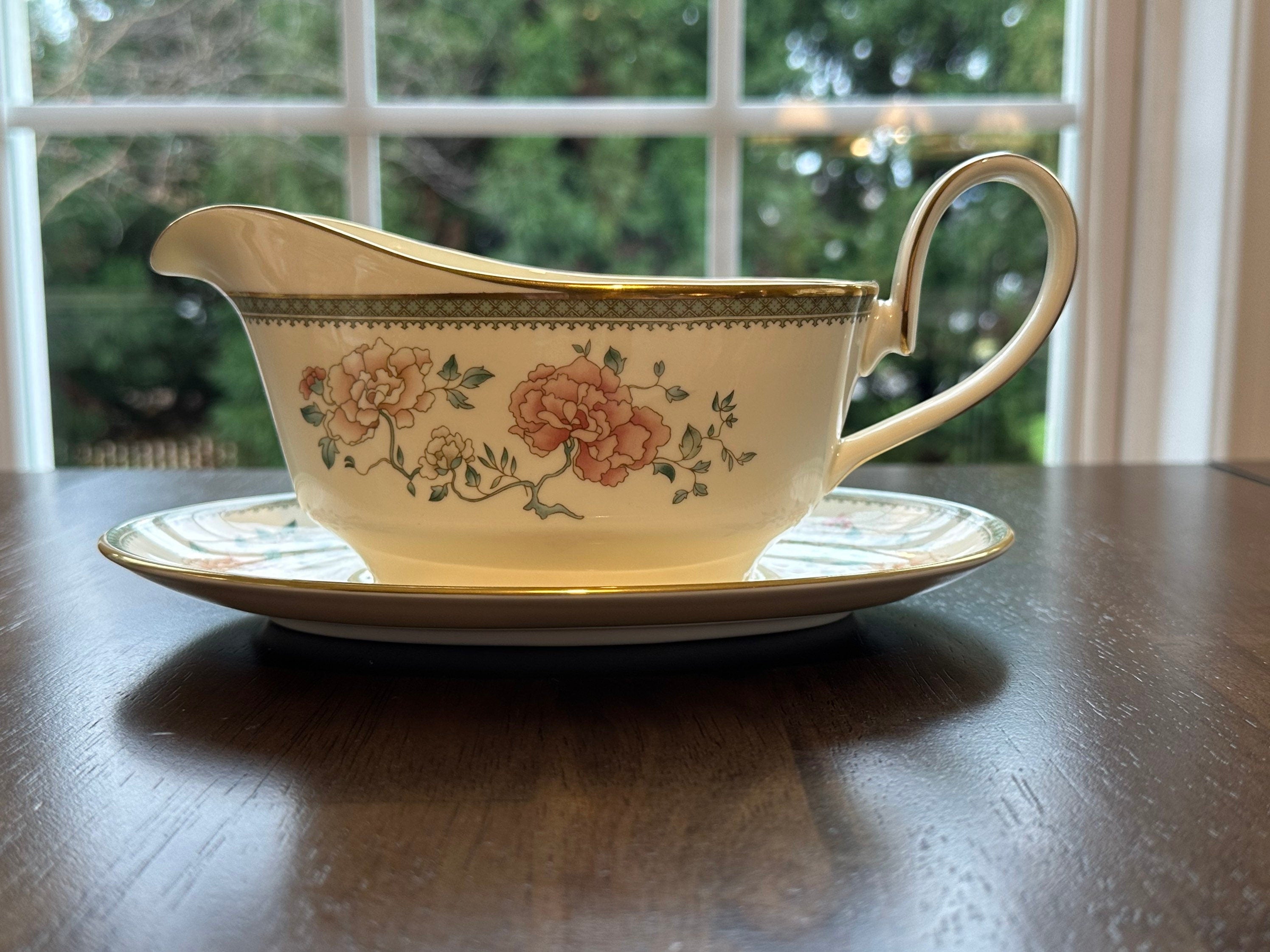 Minton Jasmine Gravy Boat and Underplate
