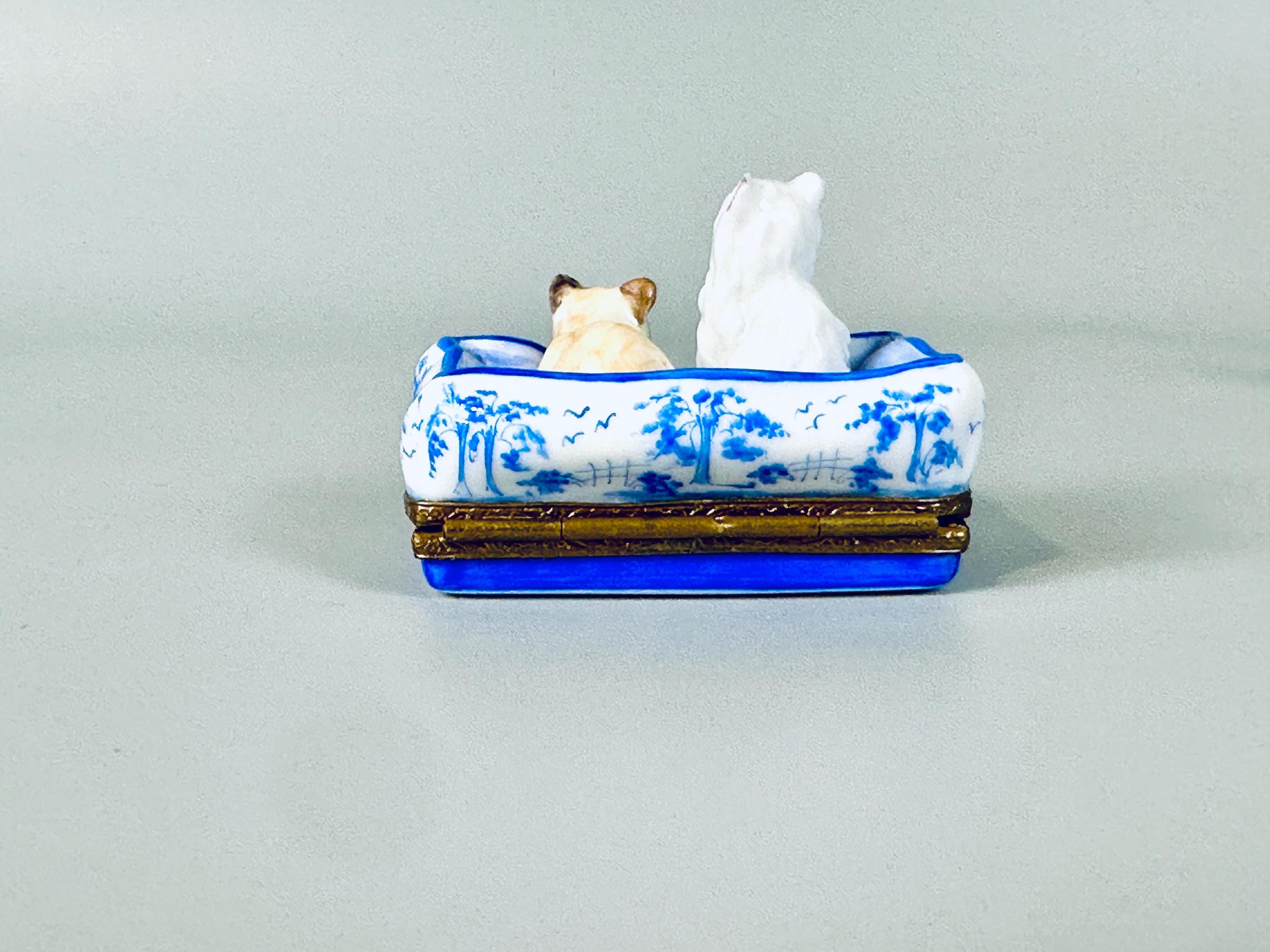 Limoges Trinket Box Kittens
