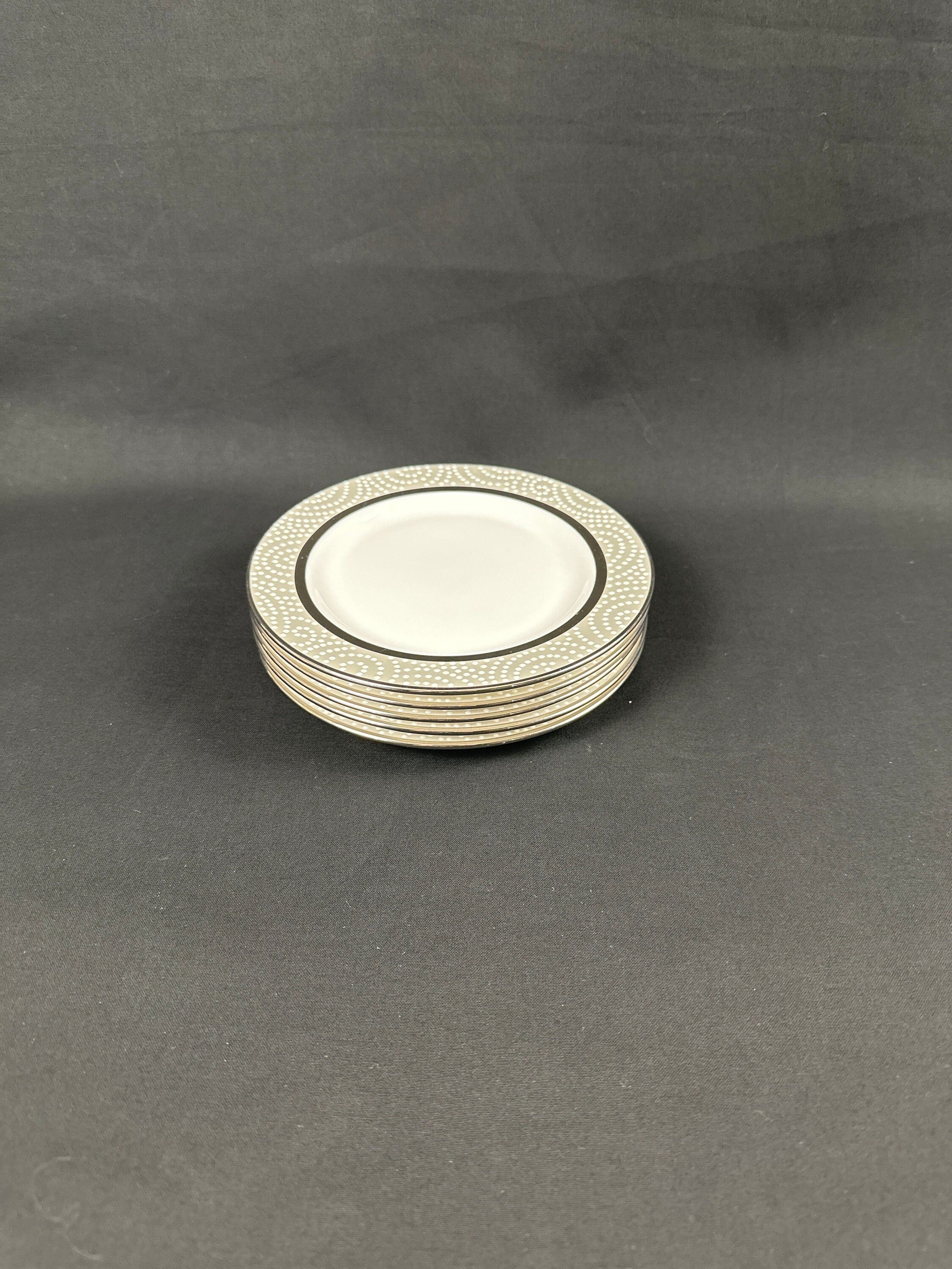 6 Kate Spade Pearl Beads Bread Plates by Lenox