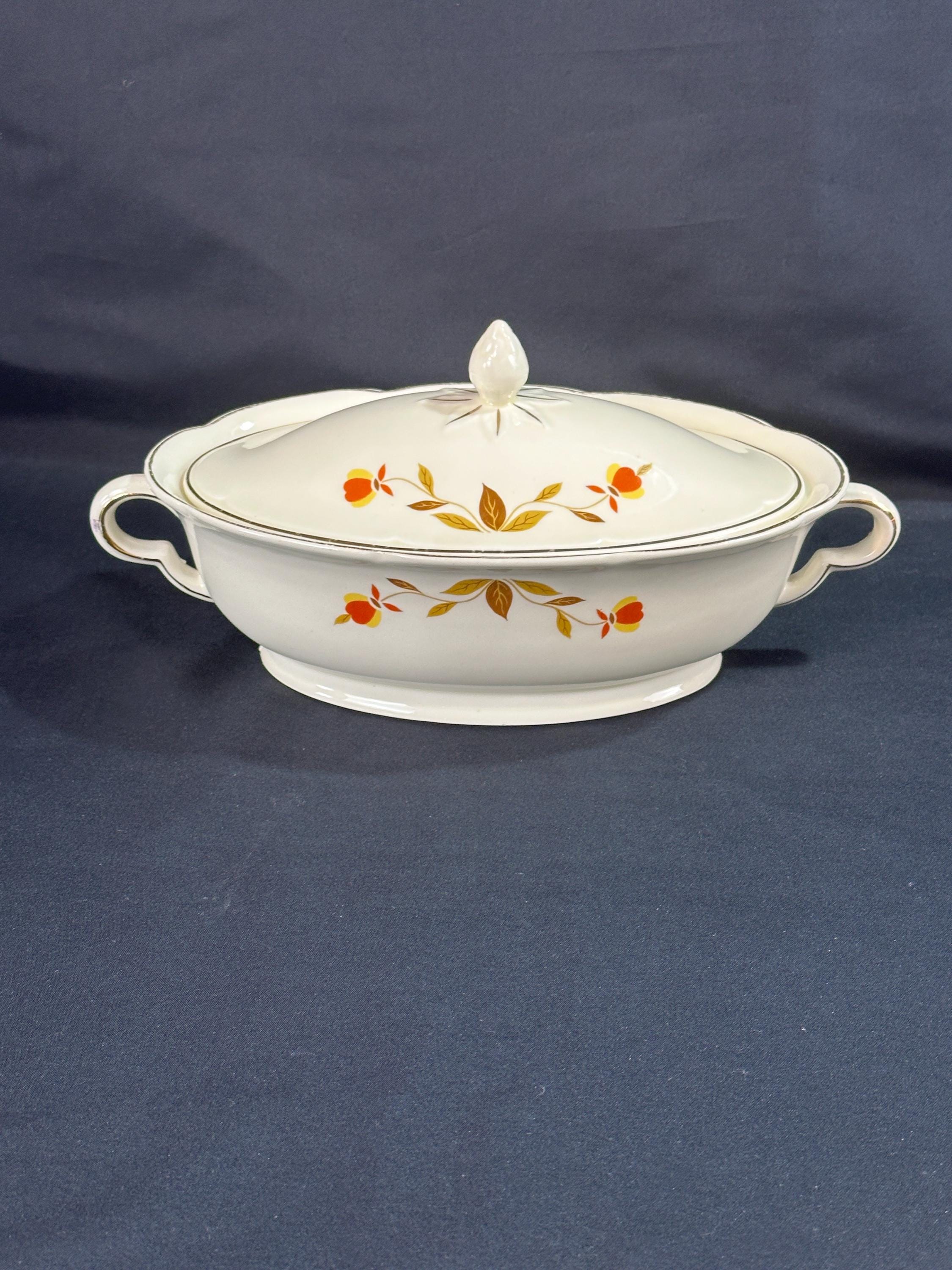 Hall Autumn Leaf Covered Oval Bowl