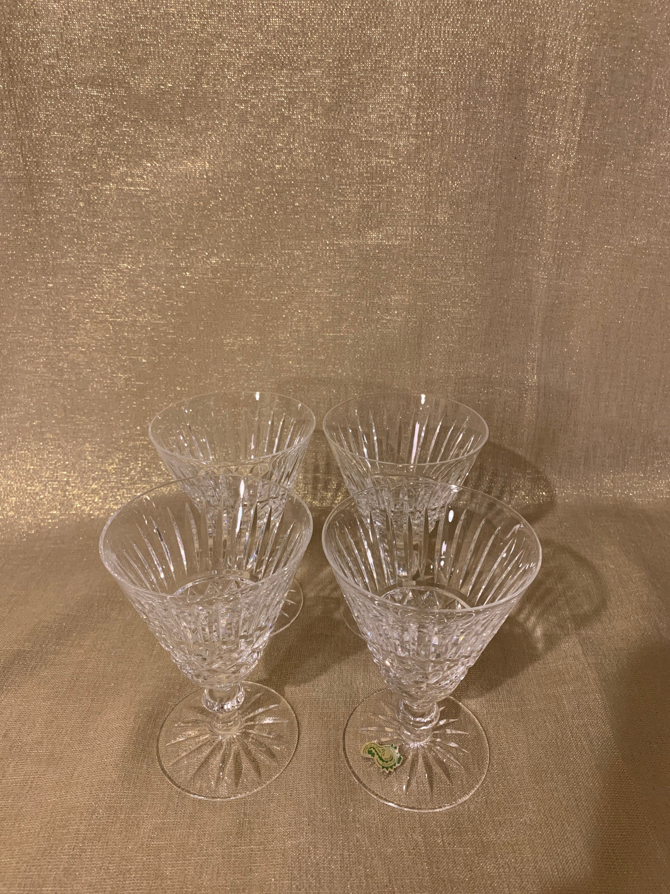 4 Waterford Crystal Tramore Water Goblets