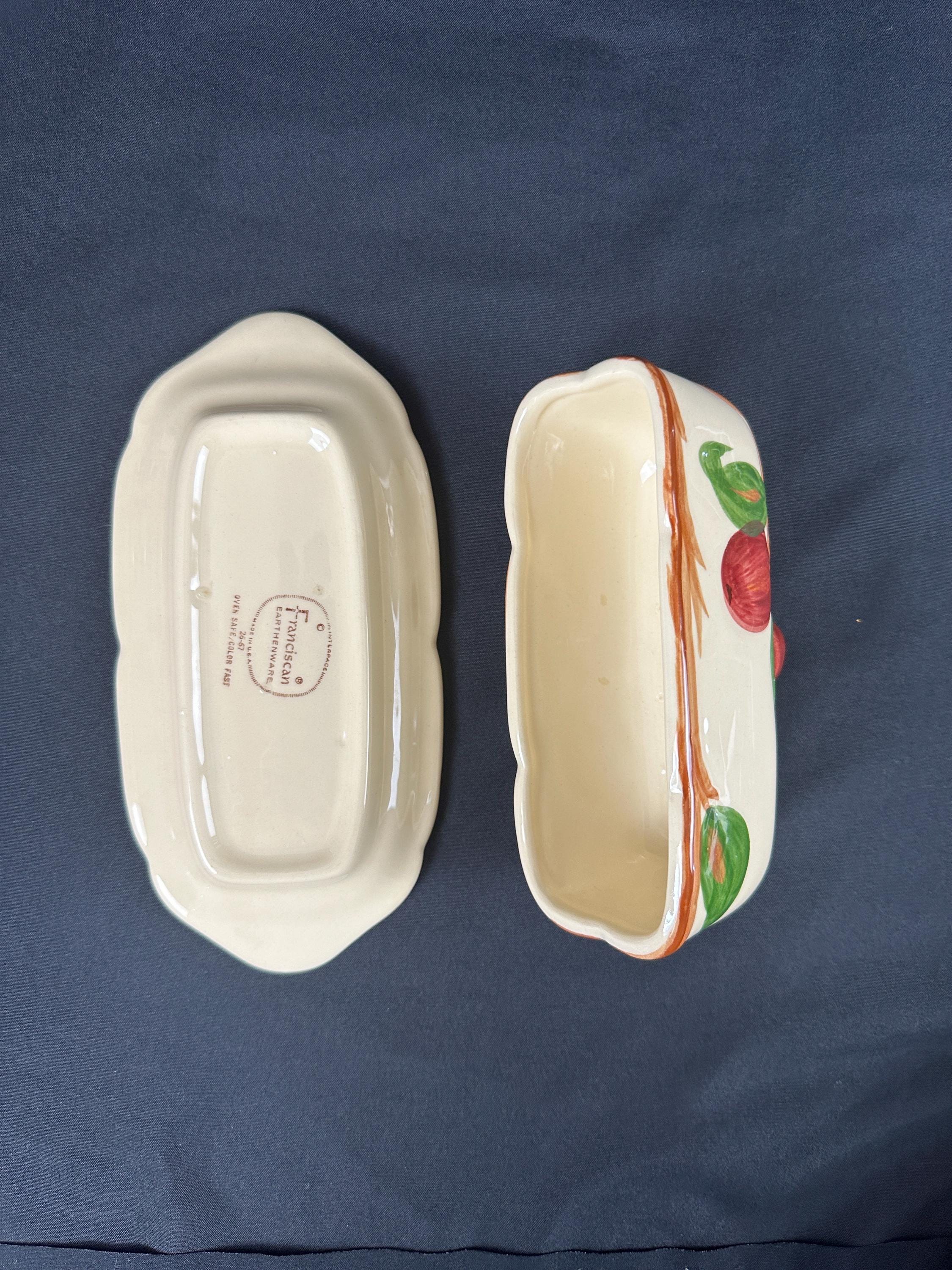 Franciscan Apple Covered Butter Dish USA