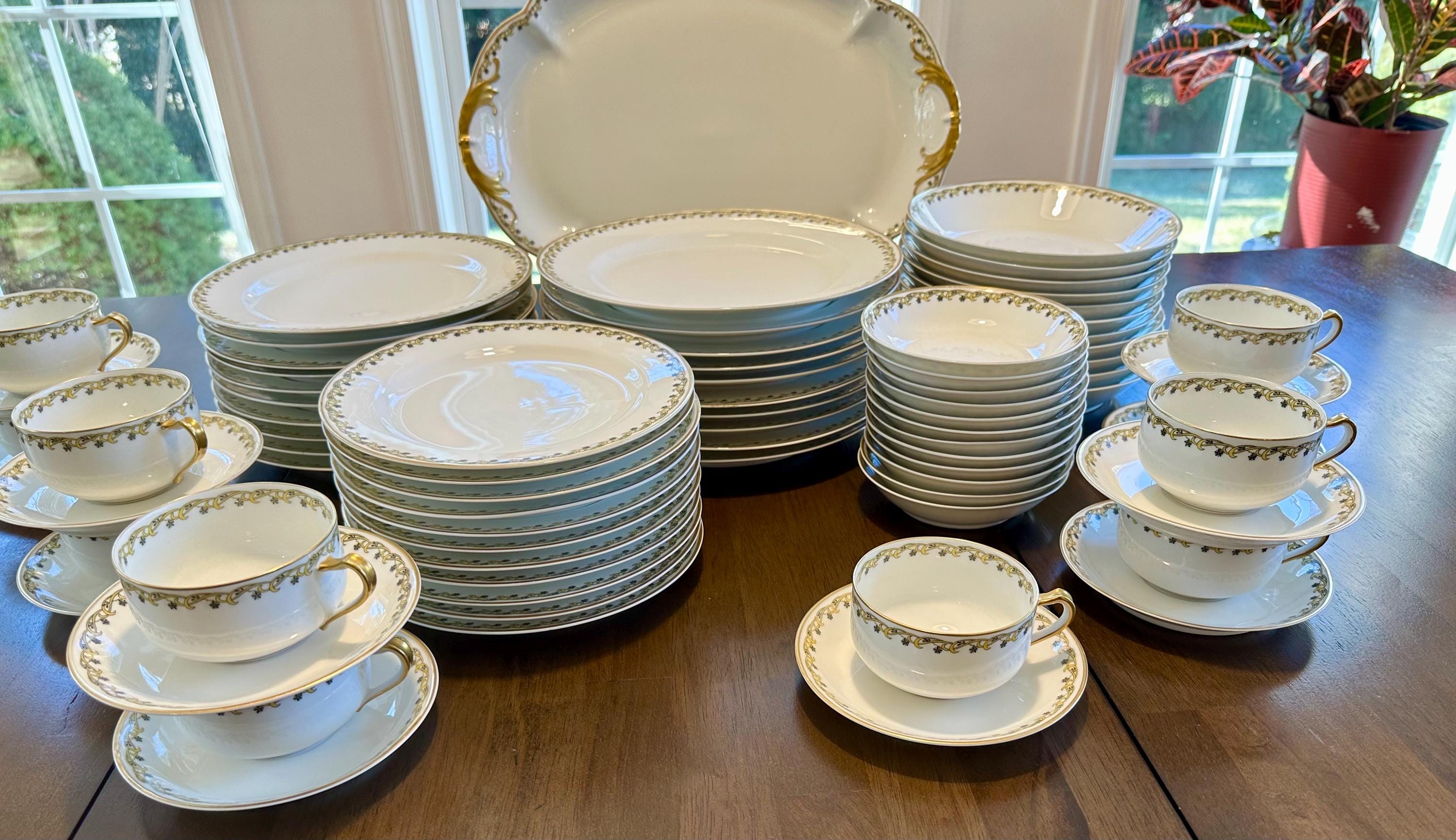 Haviland Limoges Large Set of Antique French China