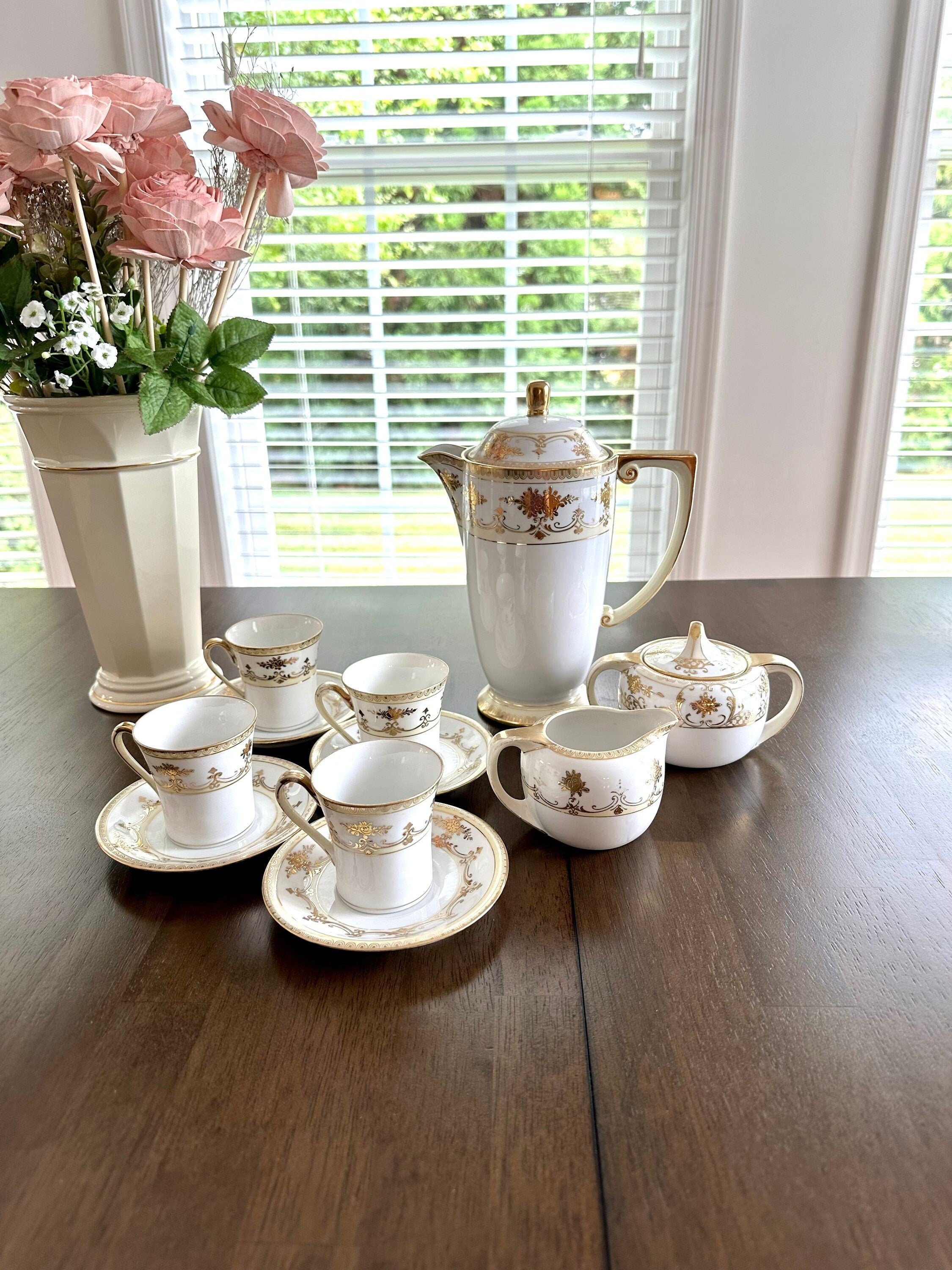 Antique Nippon Chocolate Pot Set