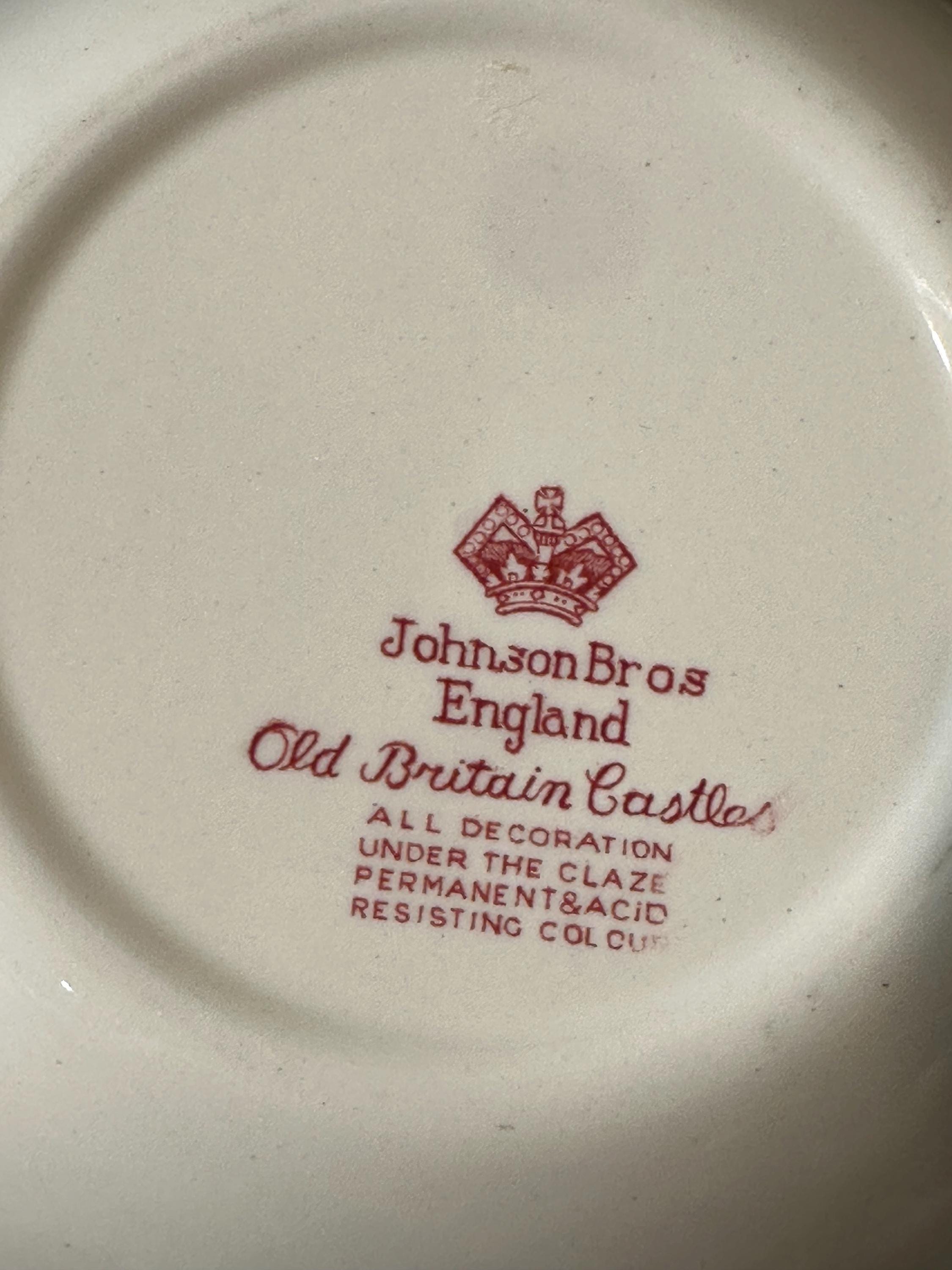 5 Johnson Brothers Old British Castles Square Cereal Bowls