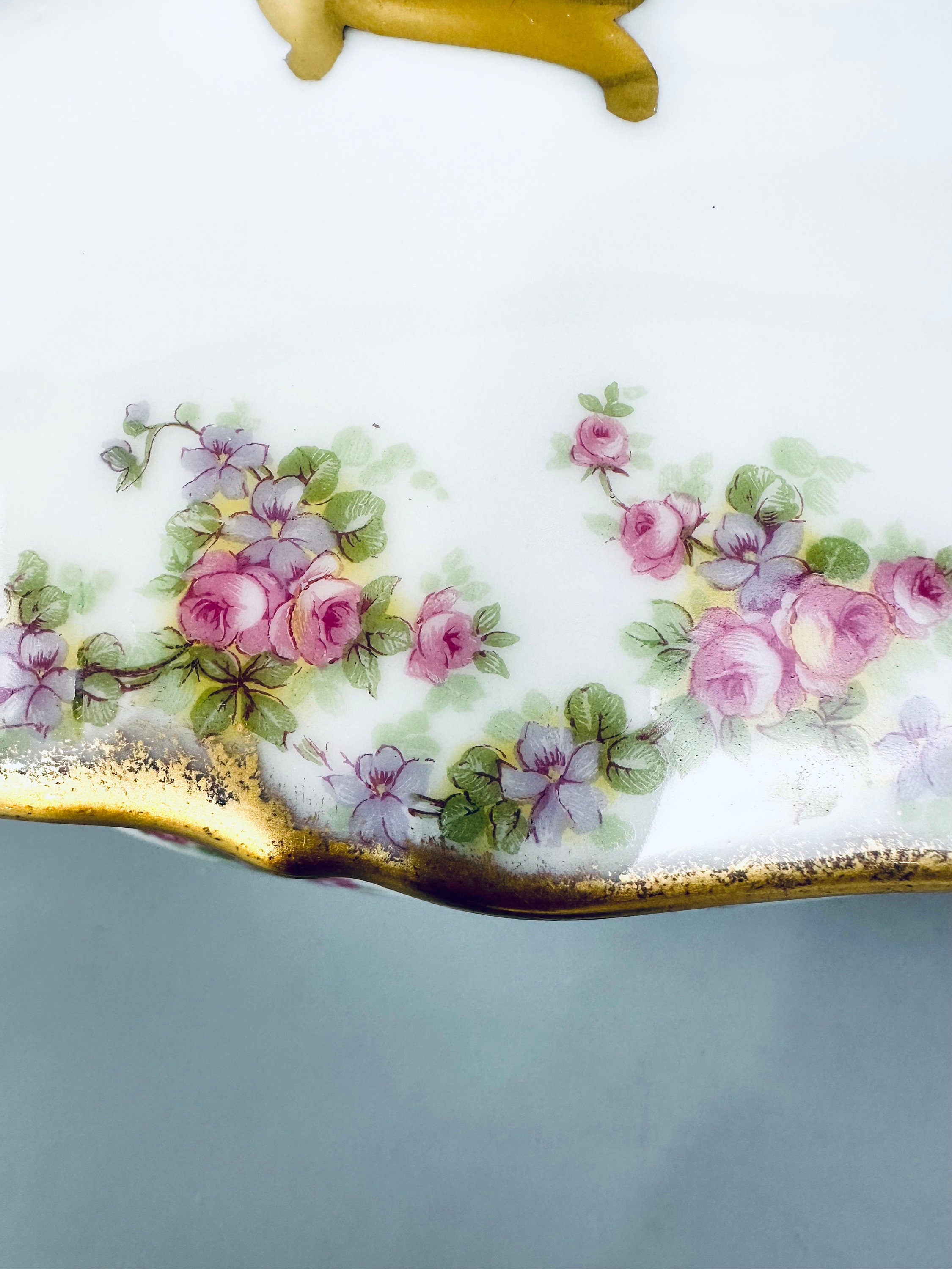 Elite Limoges Bridal Wreath Covered Bowl by Bawo and Dotter