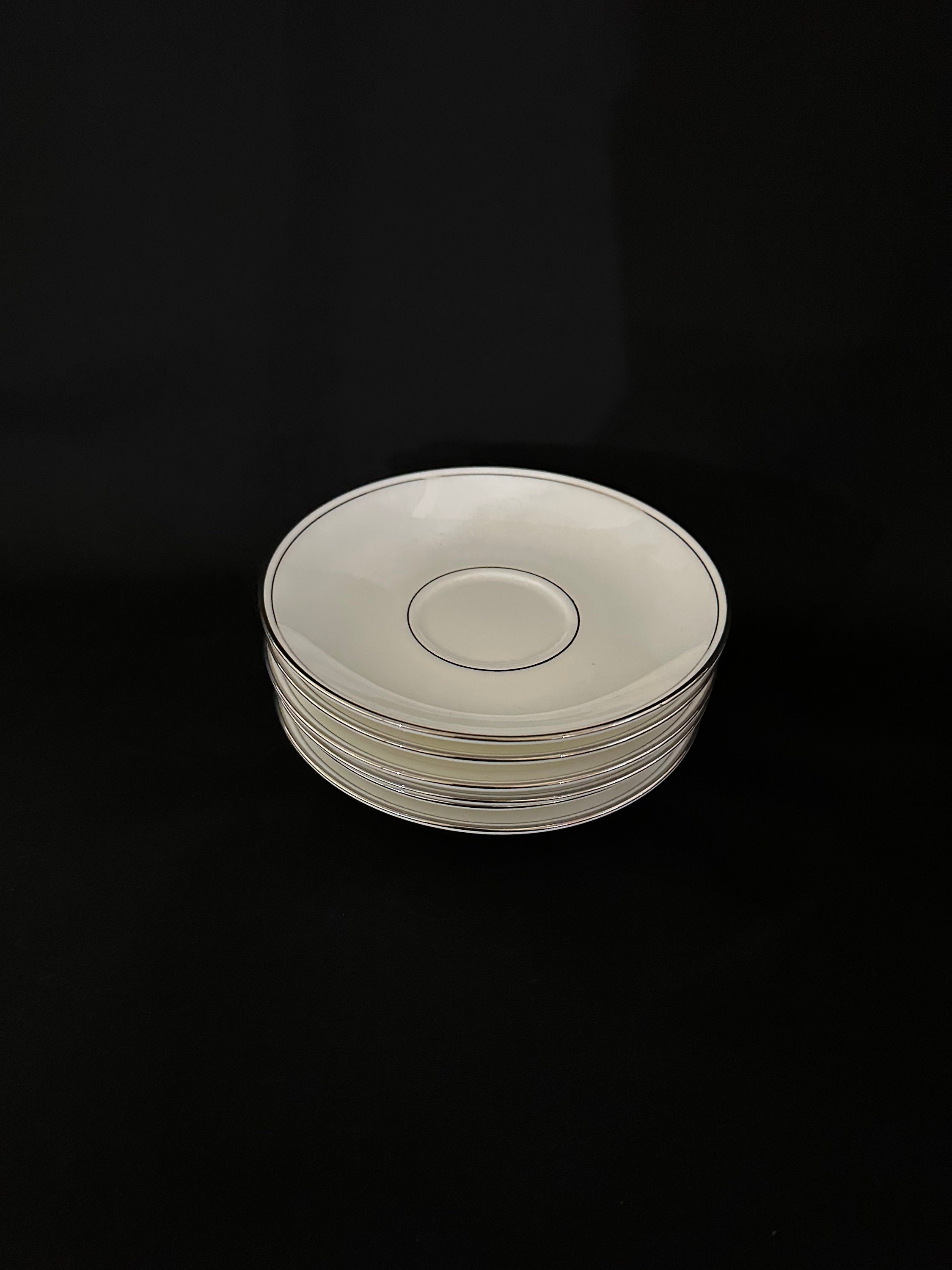 6 Lenox Federal Platinum Saucers