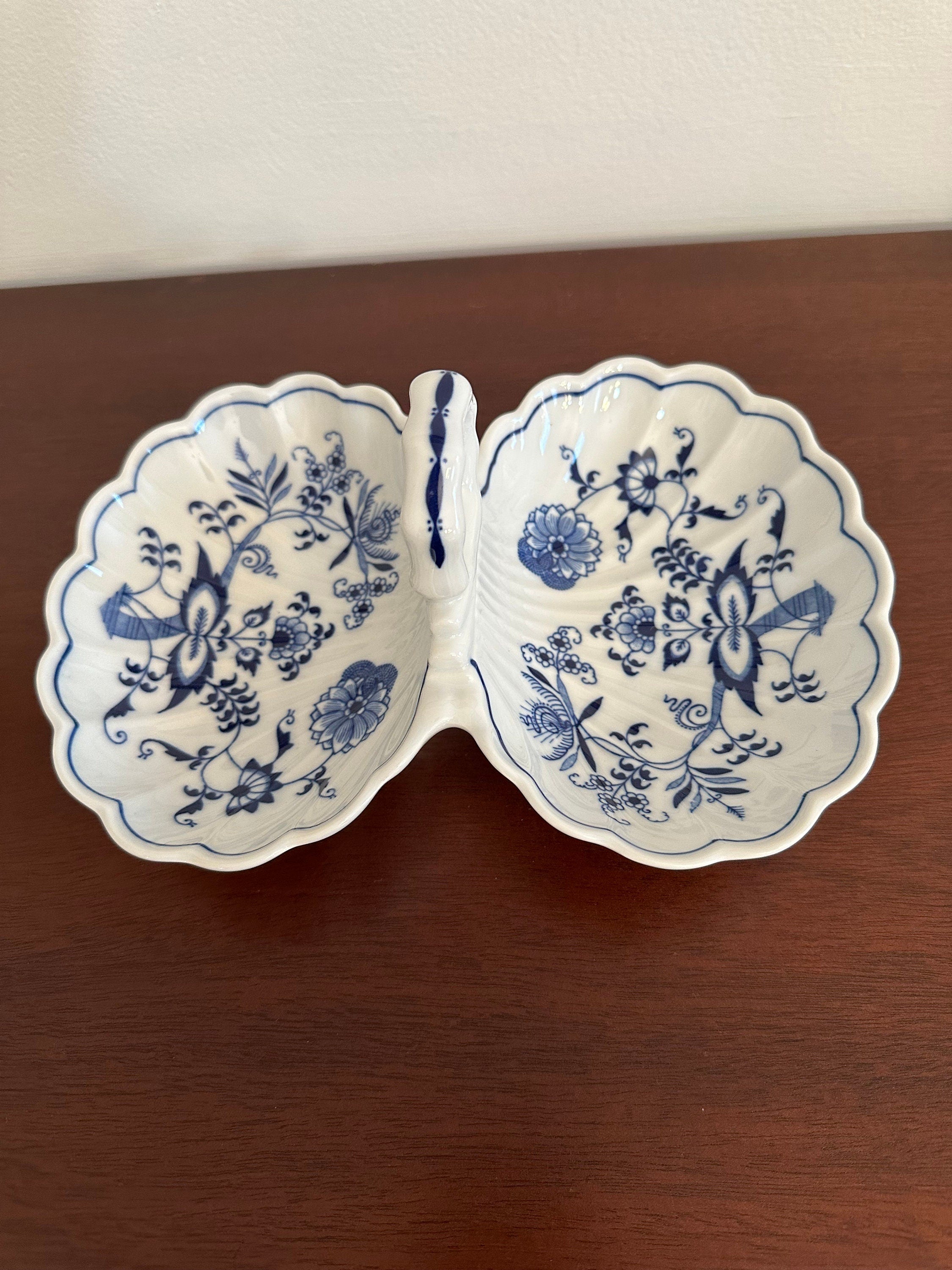 Blue Danube 2 part Relish with Handle Larger Size