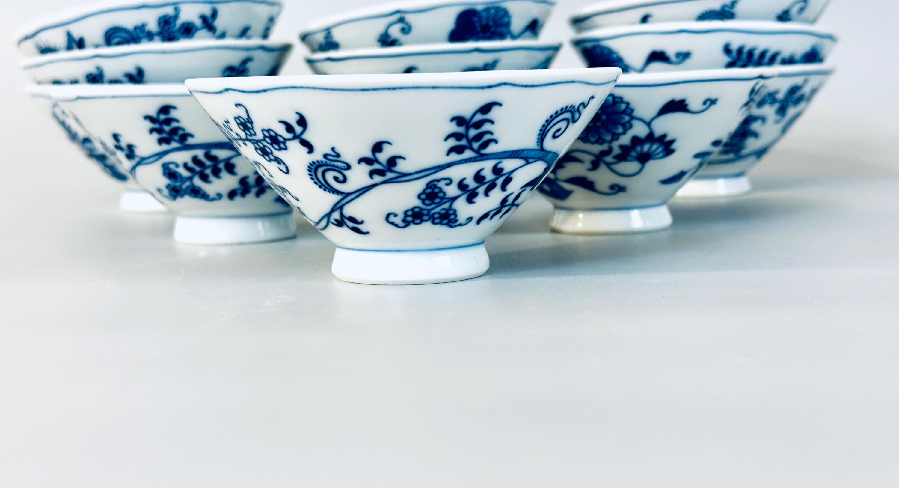 Blue Danube Set of 12 Rice Bowls Dessert Bowls
