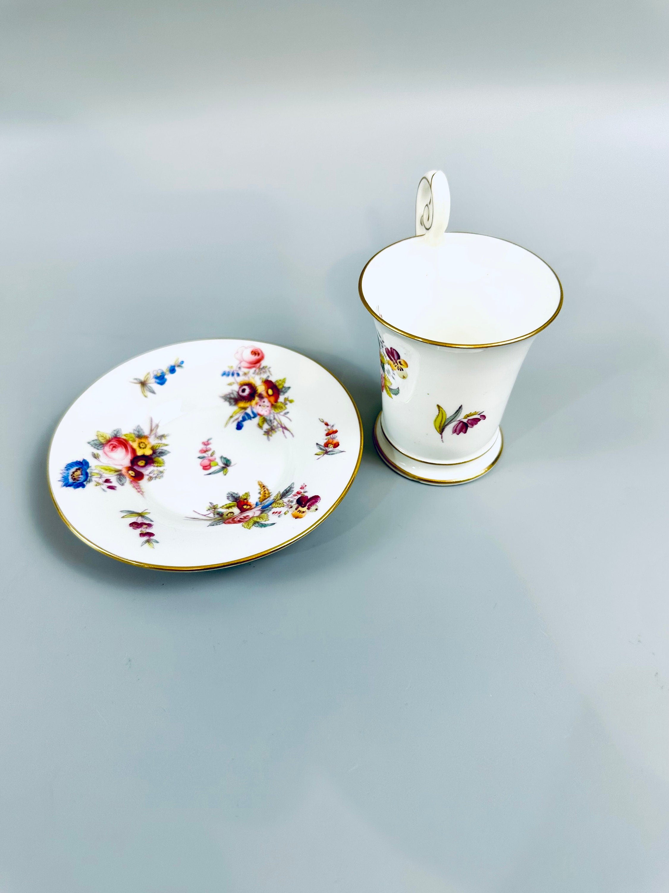 Antique Coalport Demitasse Cup and Saucer