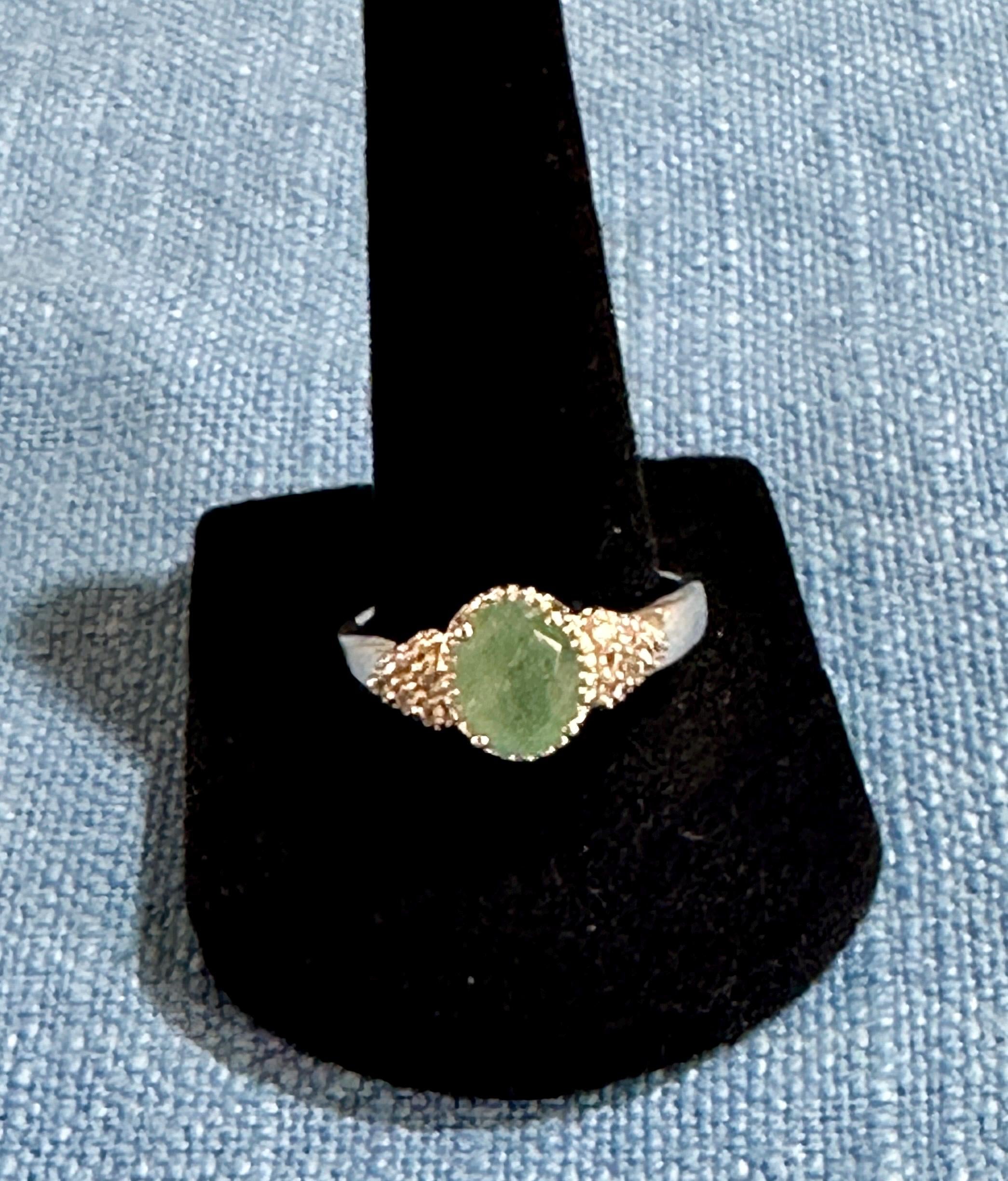 Sterling Silver Amazonite Ring size 9