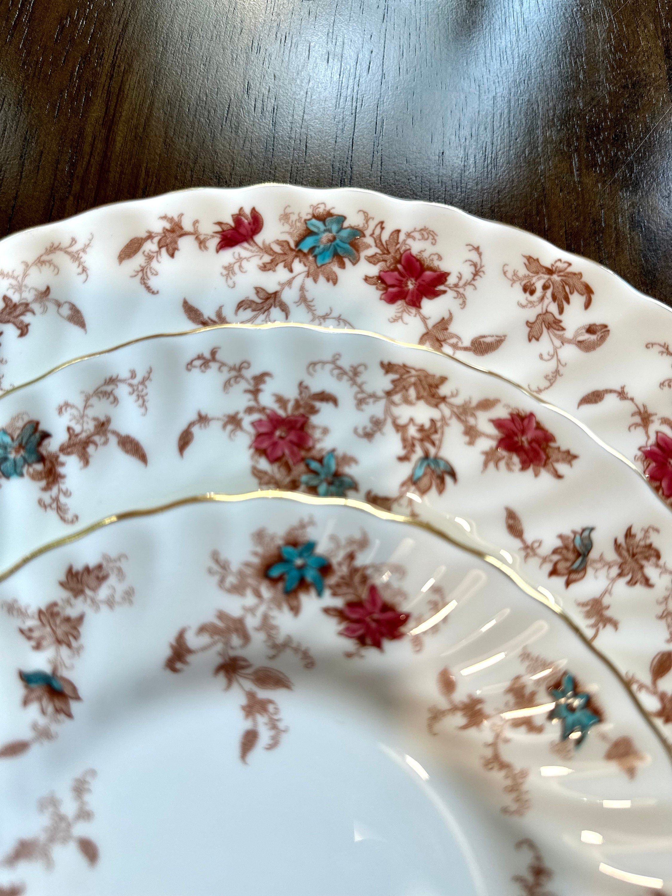 Minton Ancestral 5 Piece Place Settings