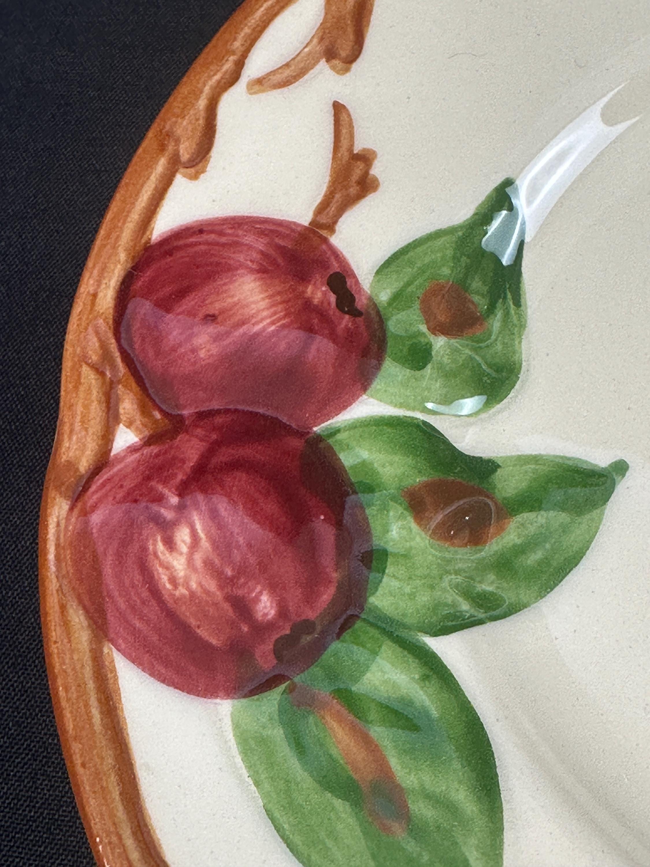8 Franciscan Apple Crescent Plates USA